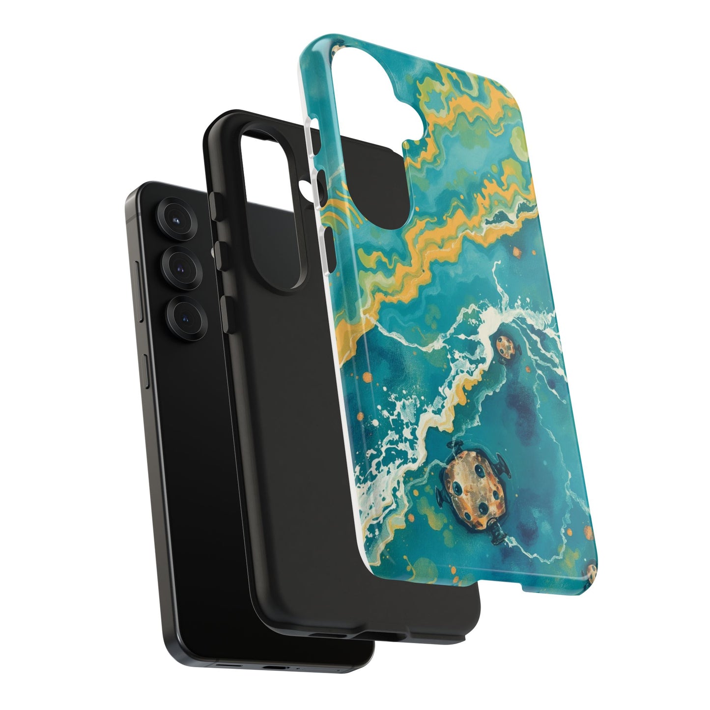 Ocean Wave Tough Phone Case – Durable Protection with Abstract Art Design