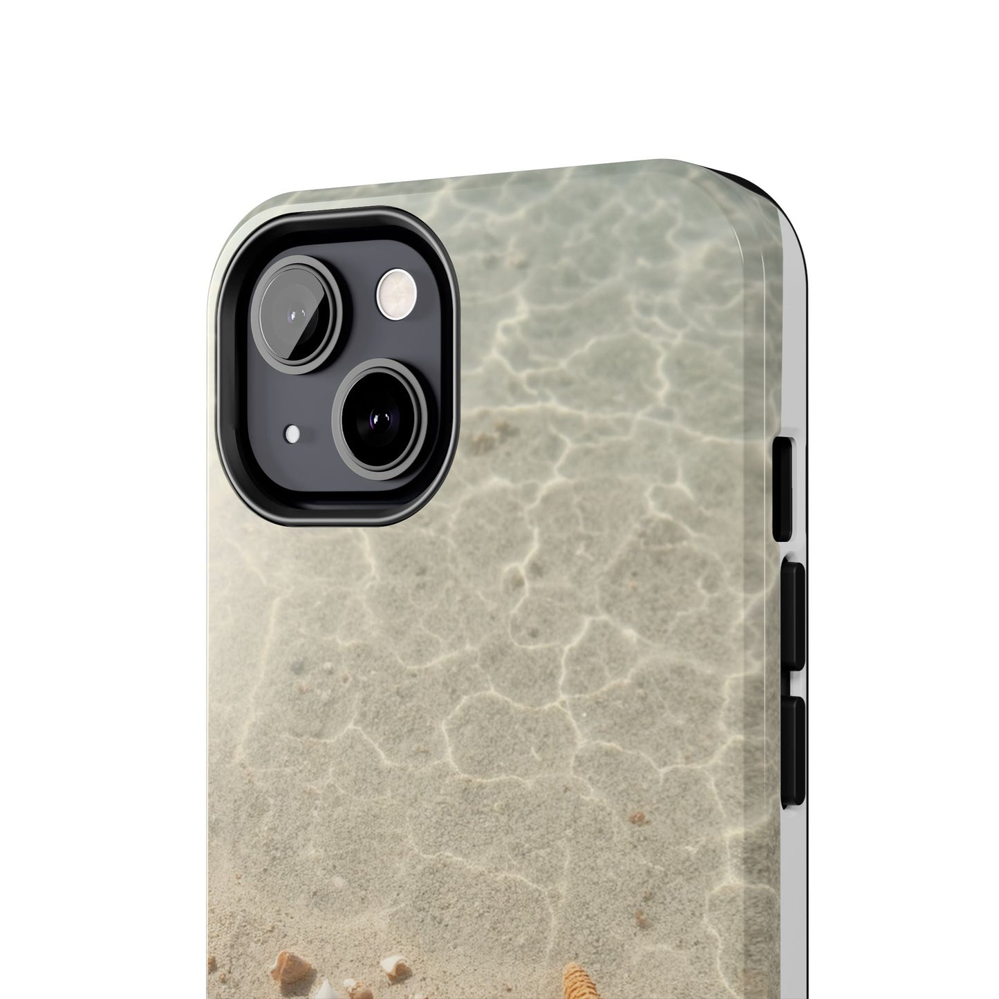 Beach-Inspired Tough Phone Case with Starfish and Seashell Design