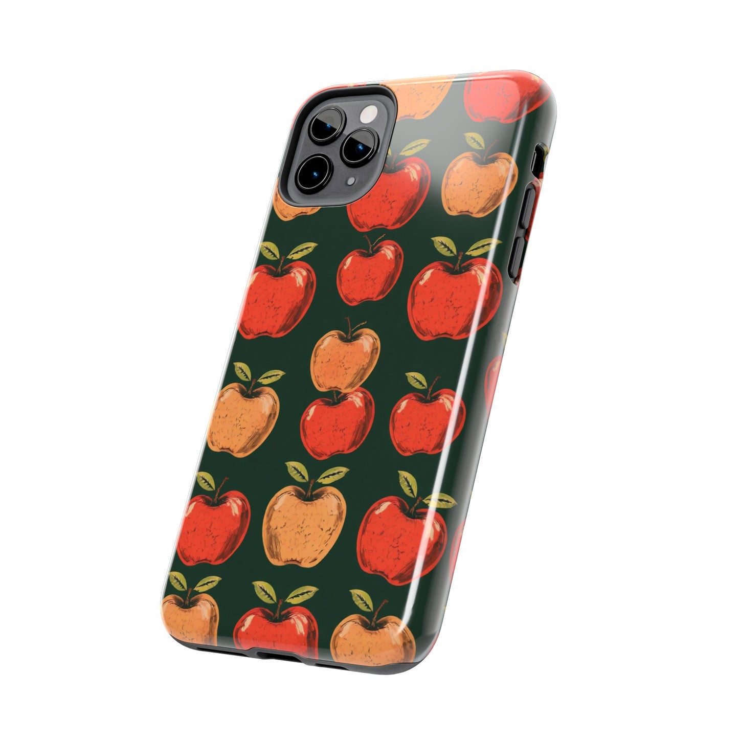 Apple Retro Pattern Tough Phone Case - Durable, Stylish, and Protective for Everyday Use - for iPhone