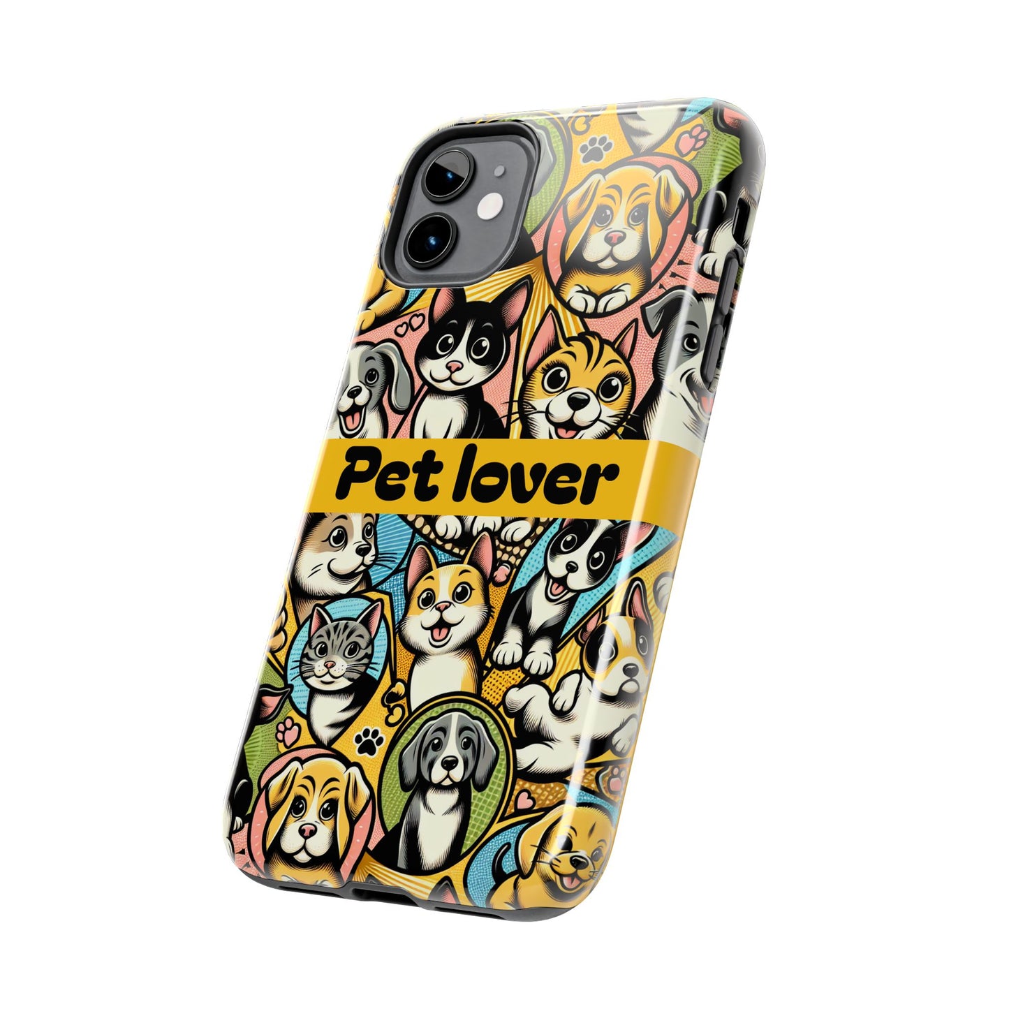 Pet Lover Tough Phone Case - Colorful Animal Design - for iPhone