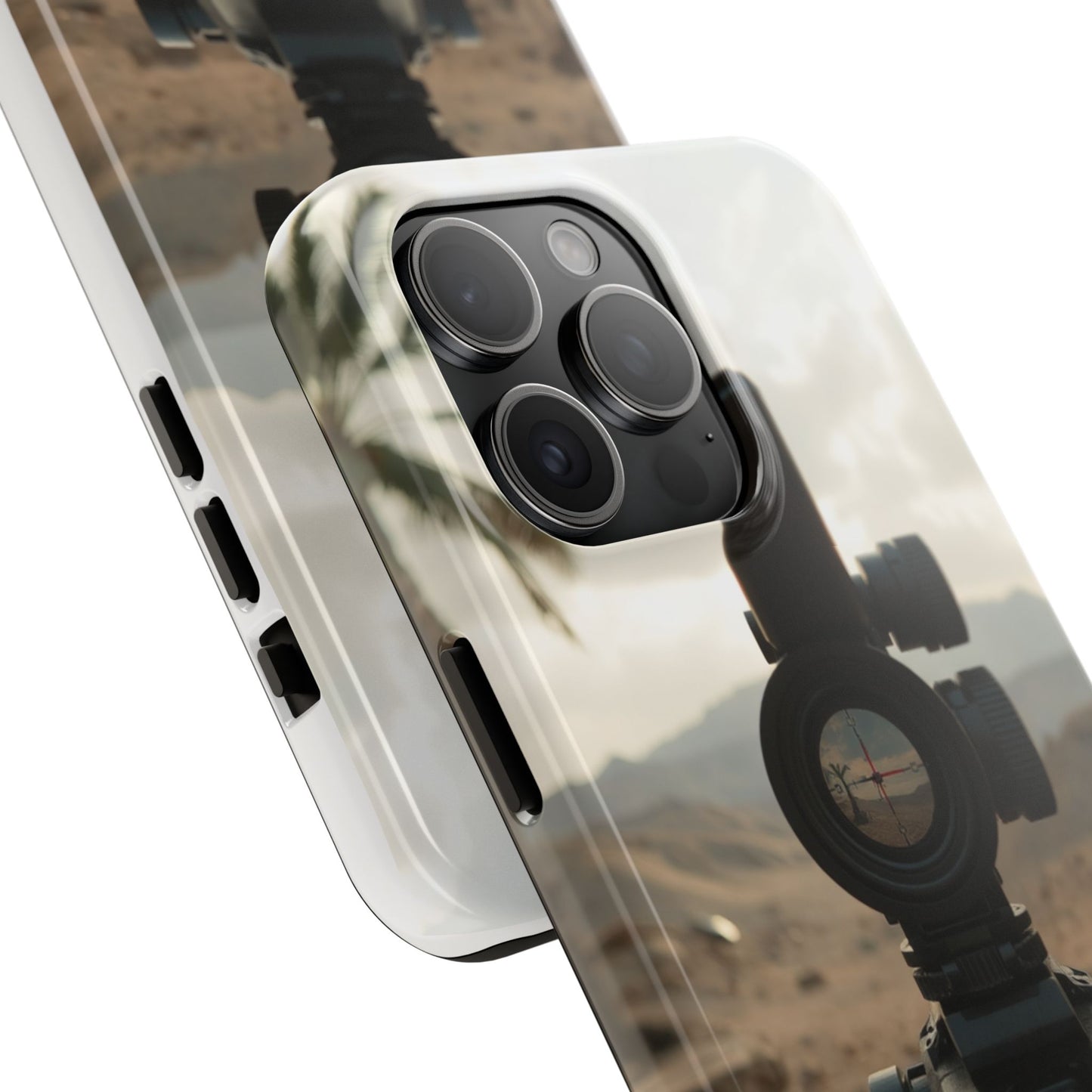 Tough Phone Case with Sniper Scope Design - Durable & Stylish Protection for Outdoors Enthusiasts