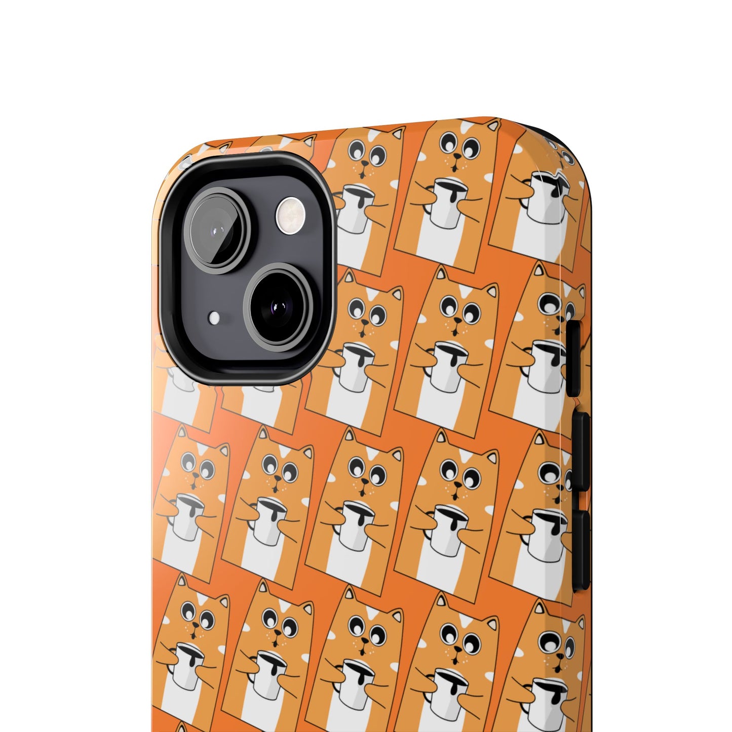 Coffee Cat Tough Phone Case – Durable, Fun, Perfect for Pet Lovers - for iPhone