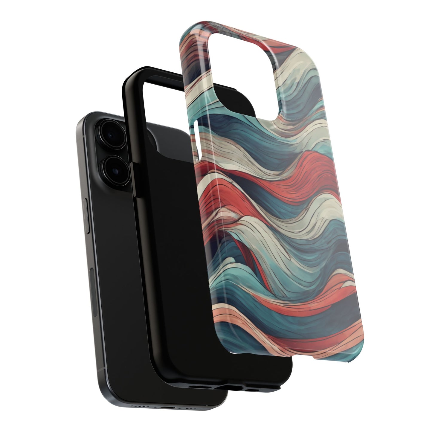 Abstract Waves Tough Phone Case - Stylish & Durable Phone Protection - for iPhone