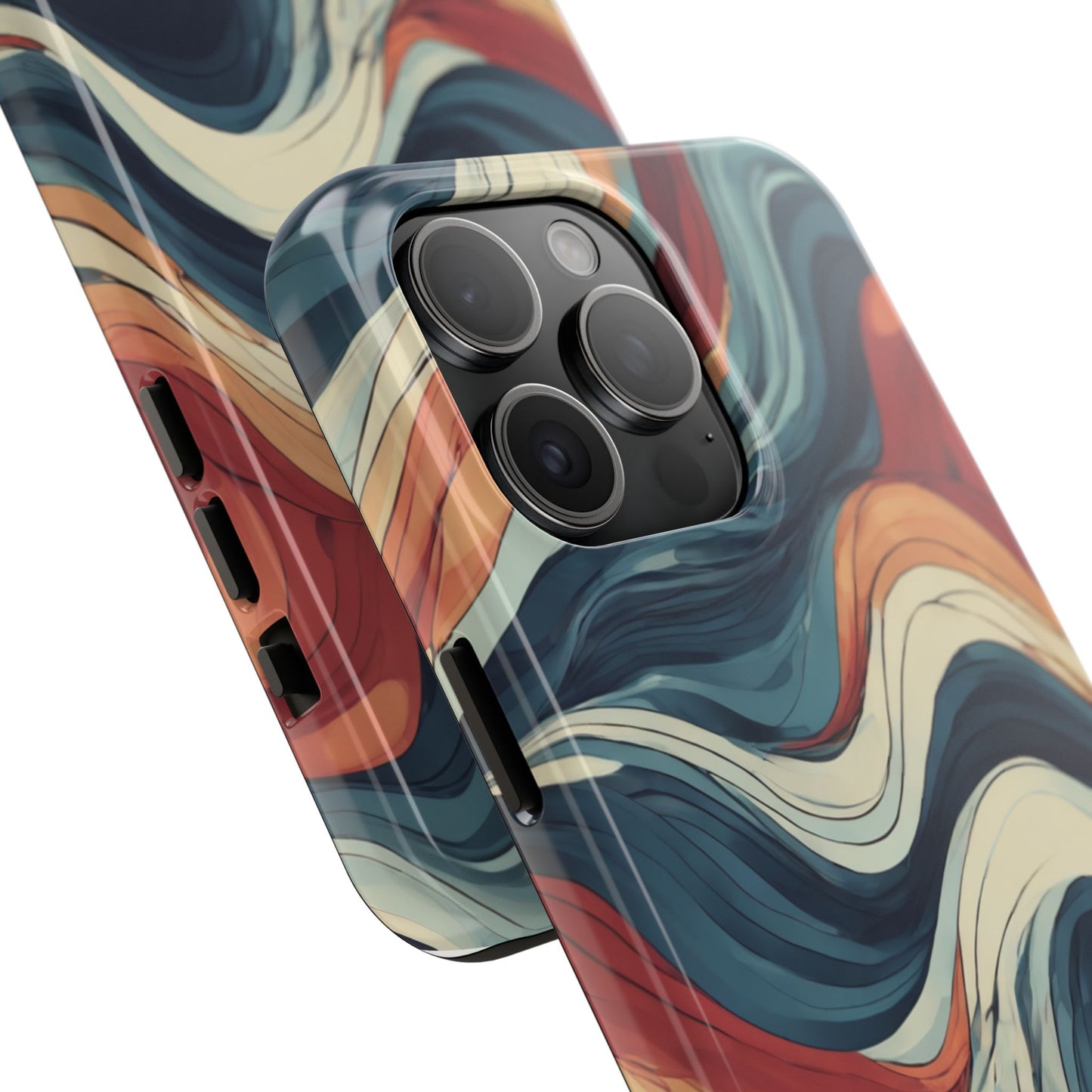 Abstract Wave Tough Phone Case | Stylish Protection for Daily Use - for iPhone