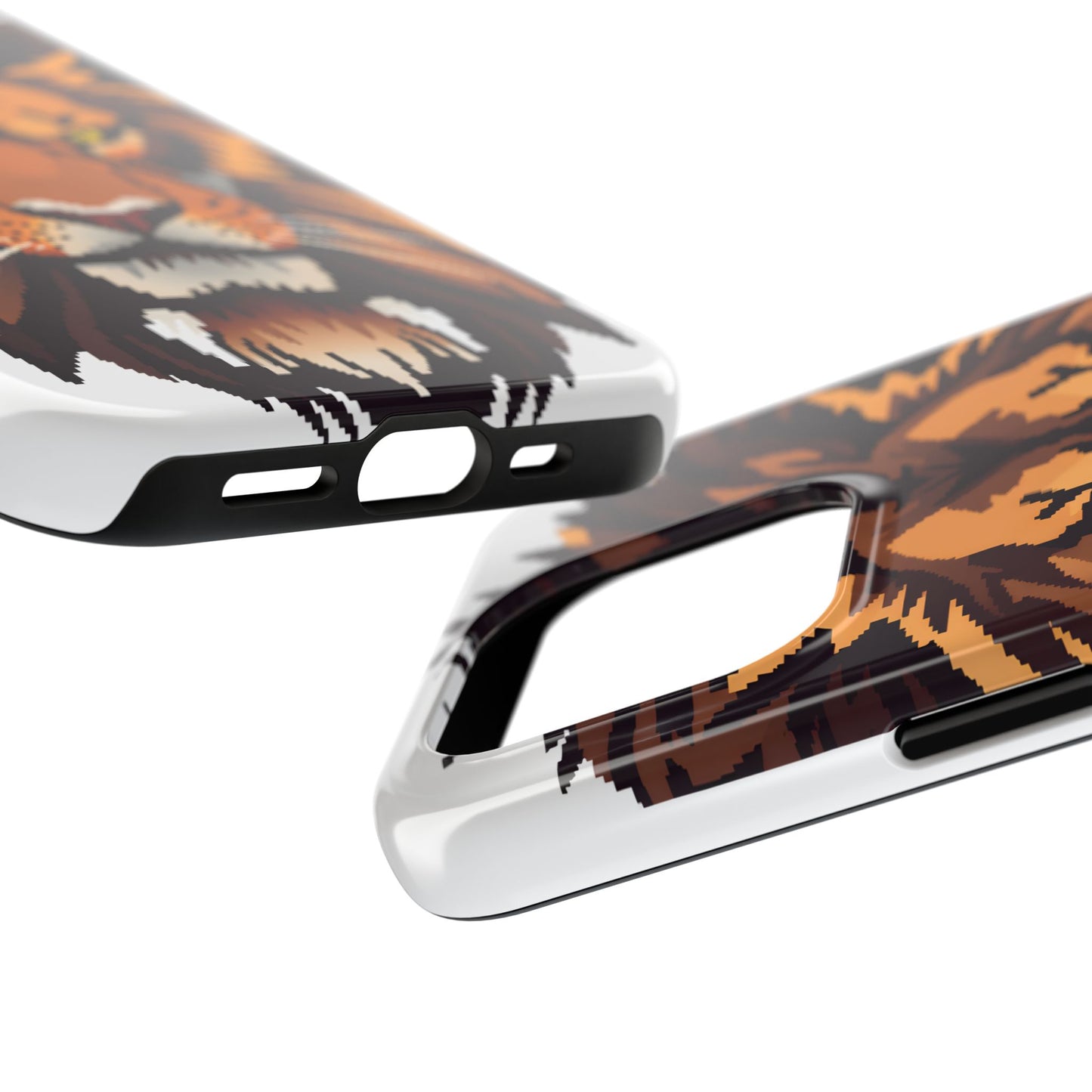 Fierce Pixelated Lion Tough Phone Case - Durable Design for Animal Lovers - for iPhone