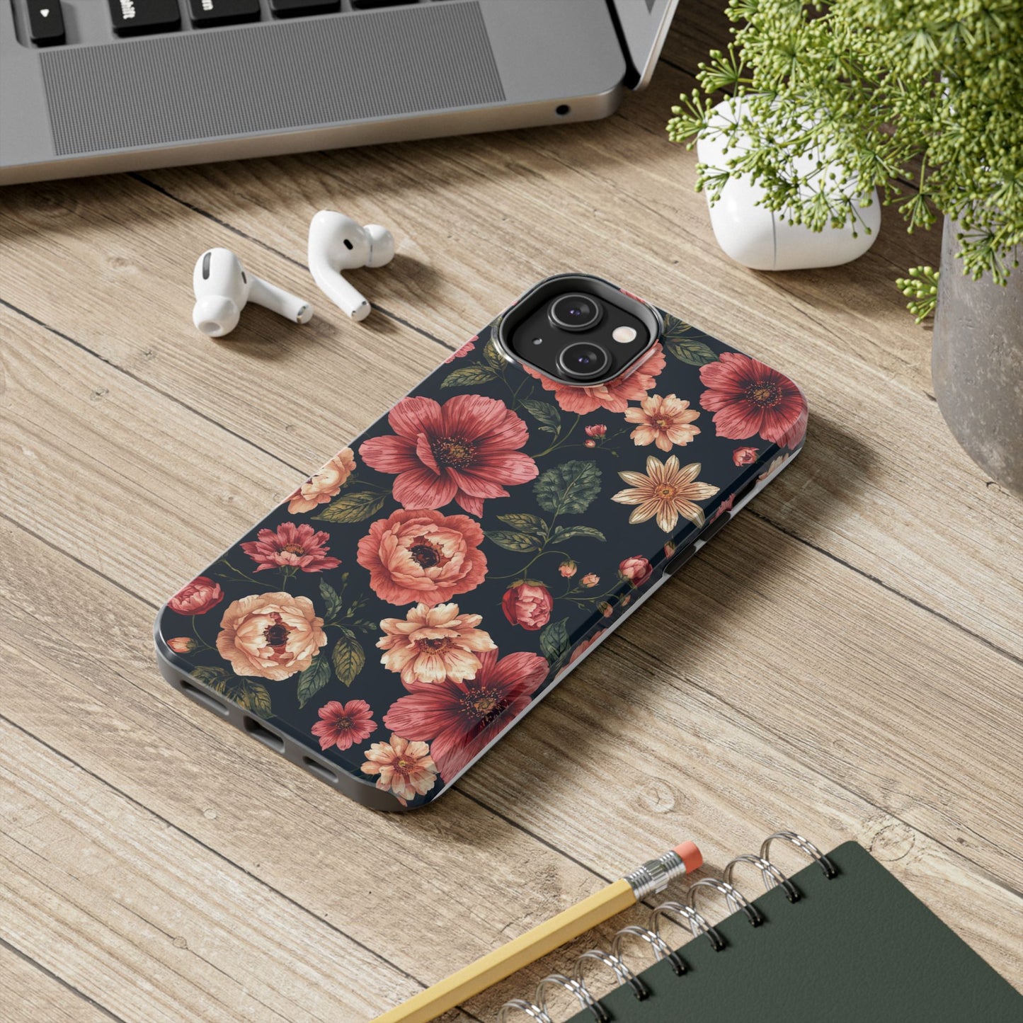 Spring Power! Floral Tough Phone Case - Durable Protection with Elegant Flower Design - for iPhone
