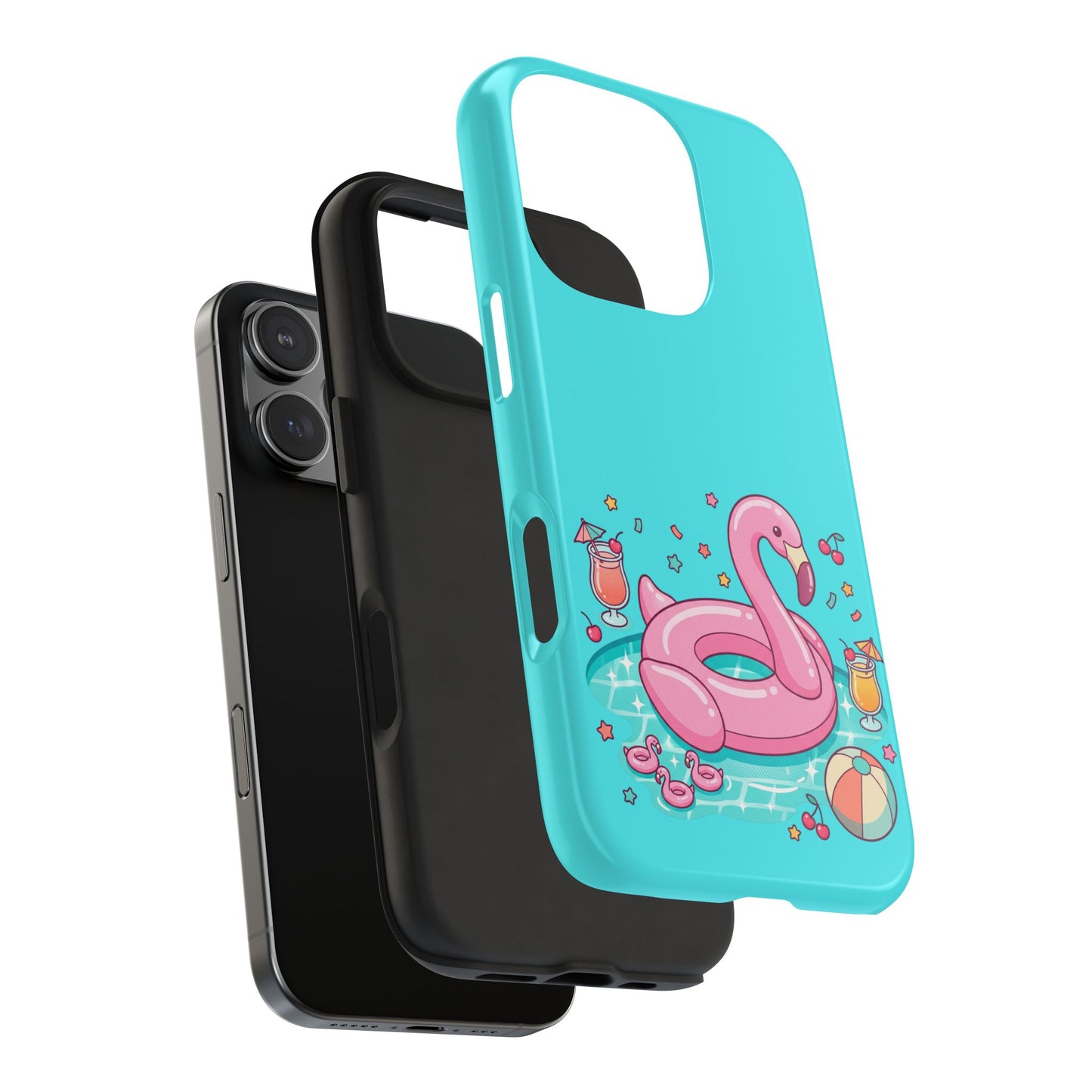 Flamingo Pool Party iPhone Case