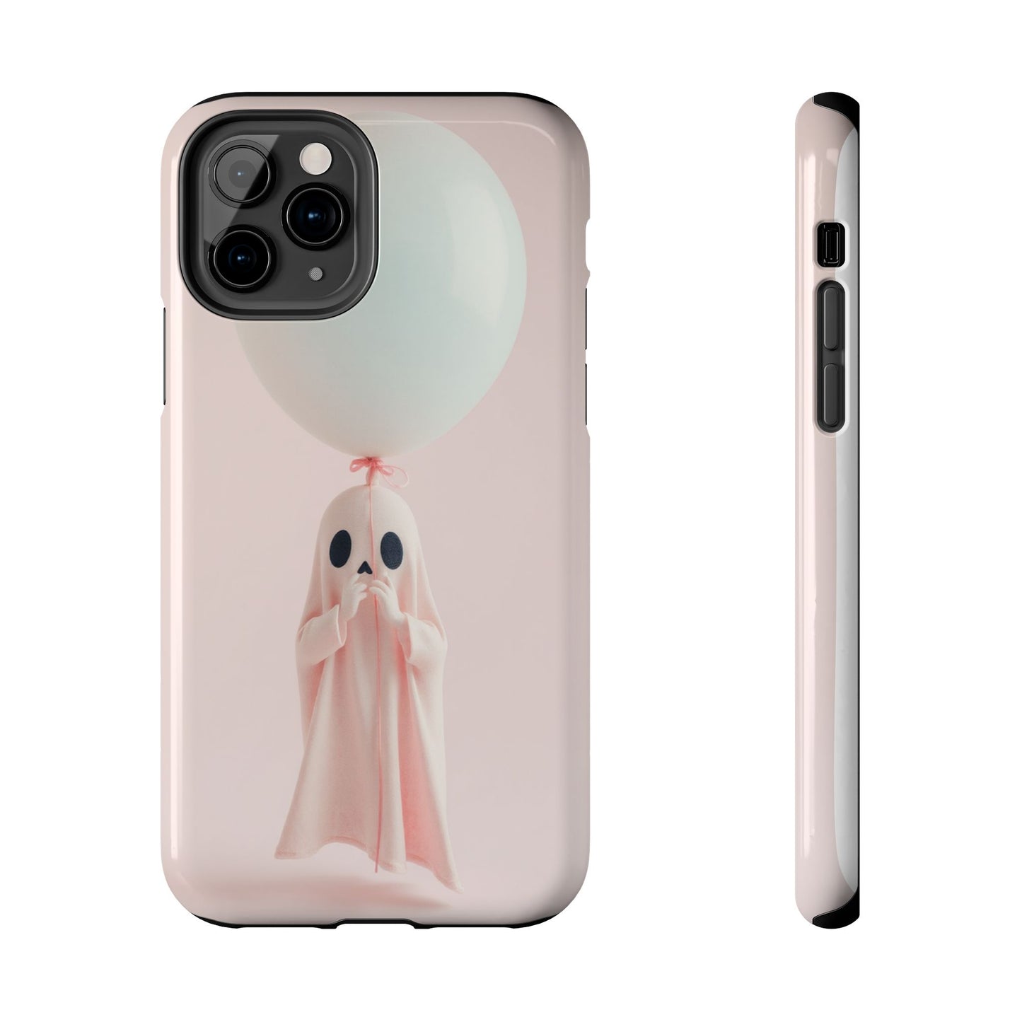 Cute Ghost Phone Case with Balloon - Tough Protection for Spooky Vibes