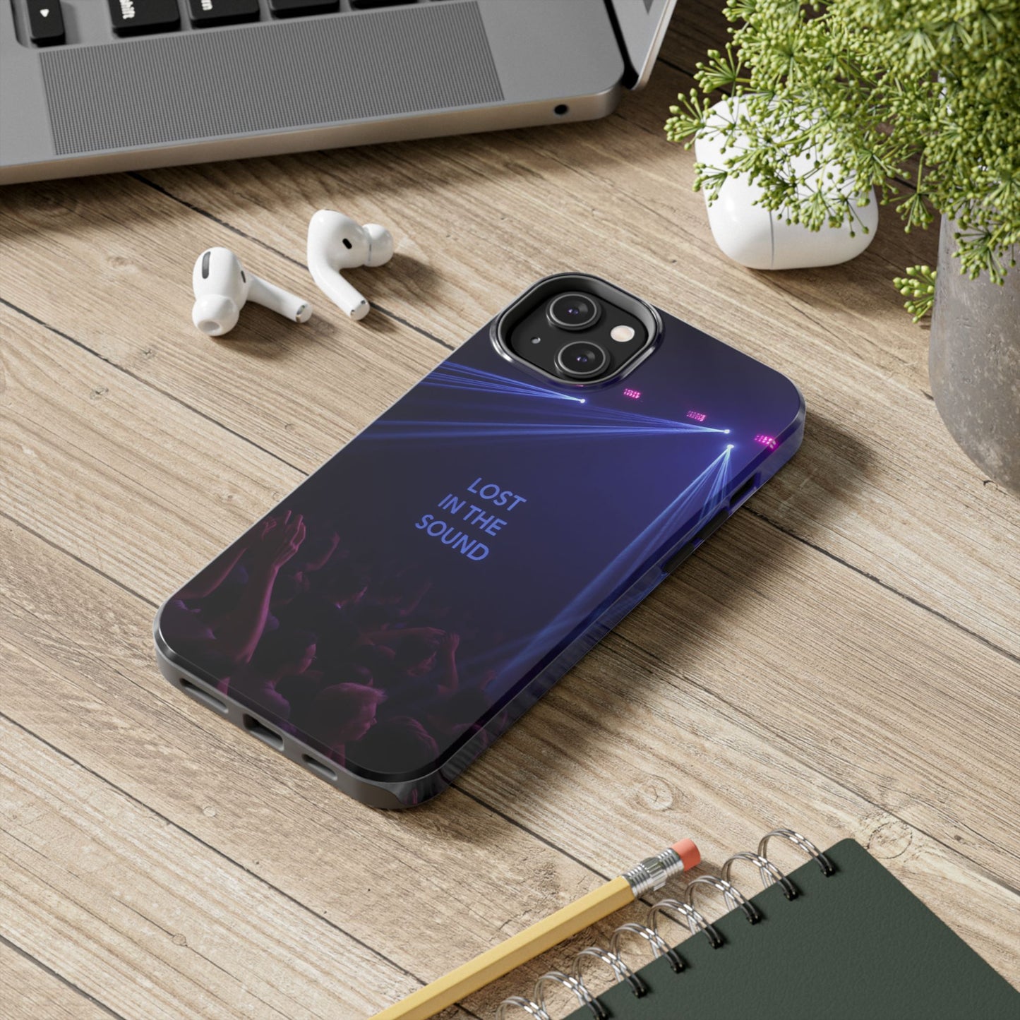 Vibrant Tough Phone Case - 'Lost in the Sound' Design for Music Lovers