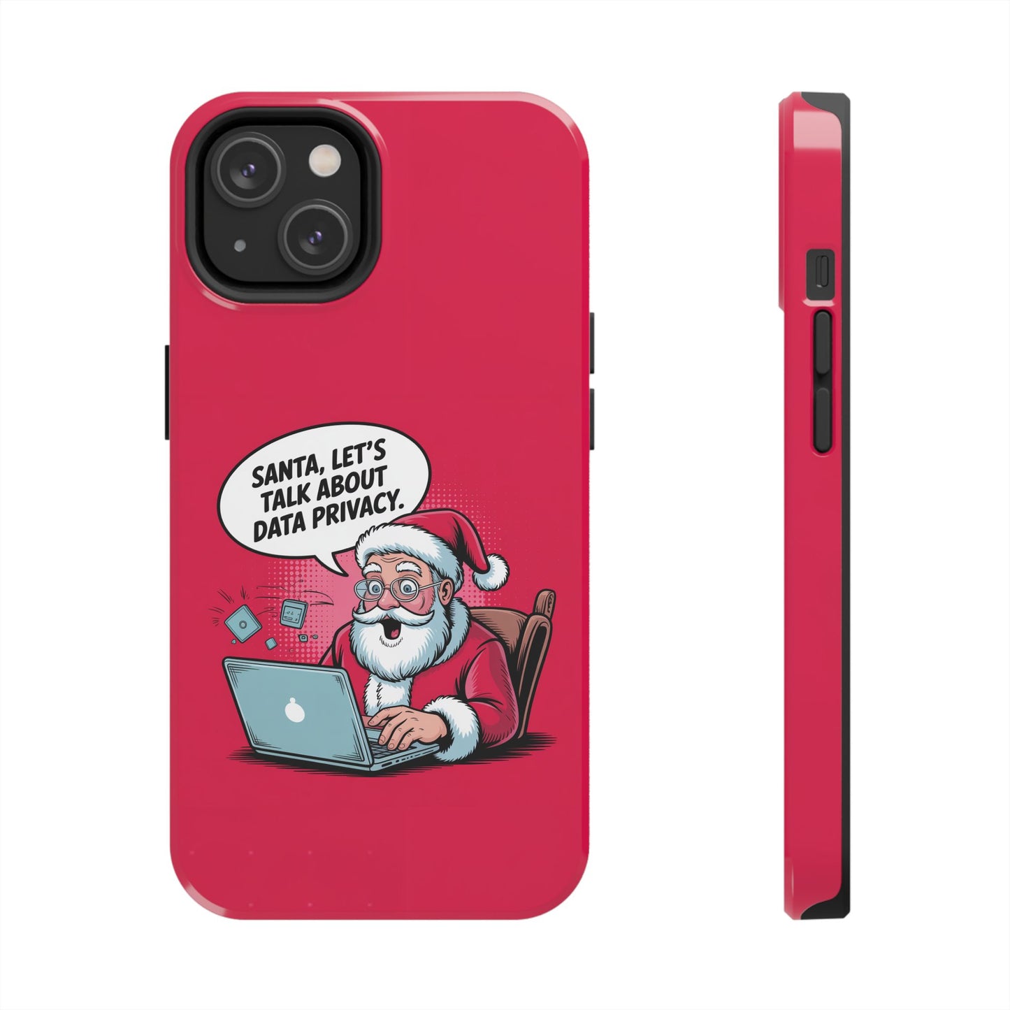 Santa Data Privacy Design Tough iPhone Case for Christmas