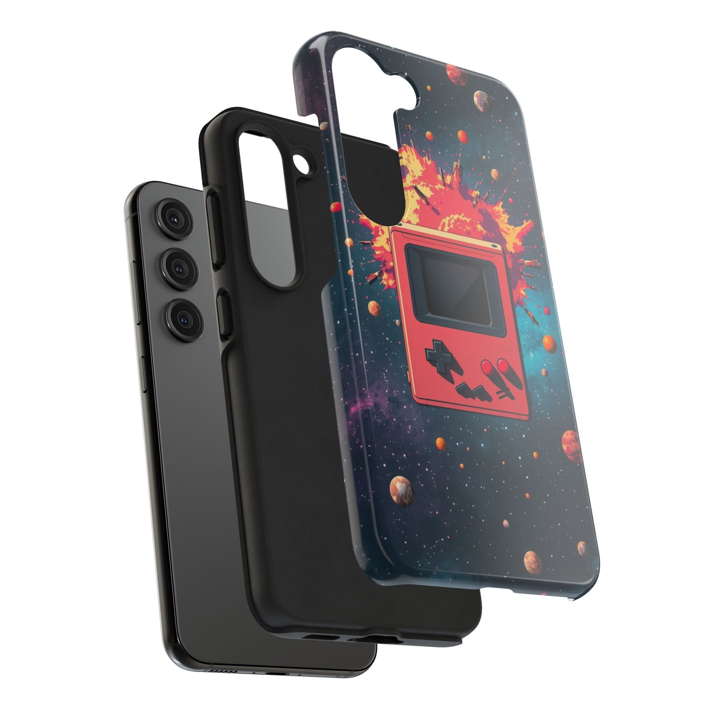 Retro Gaming Tough Phone Case - Space Adventure Design