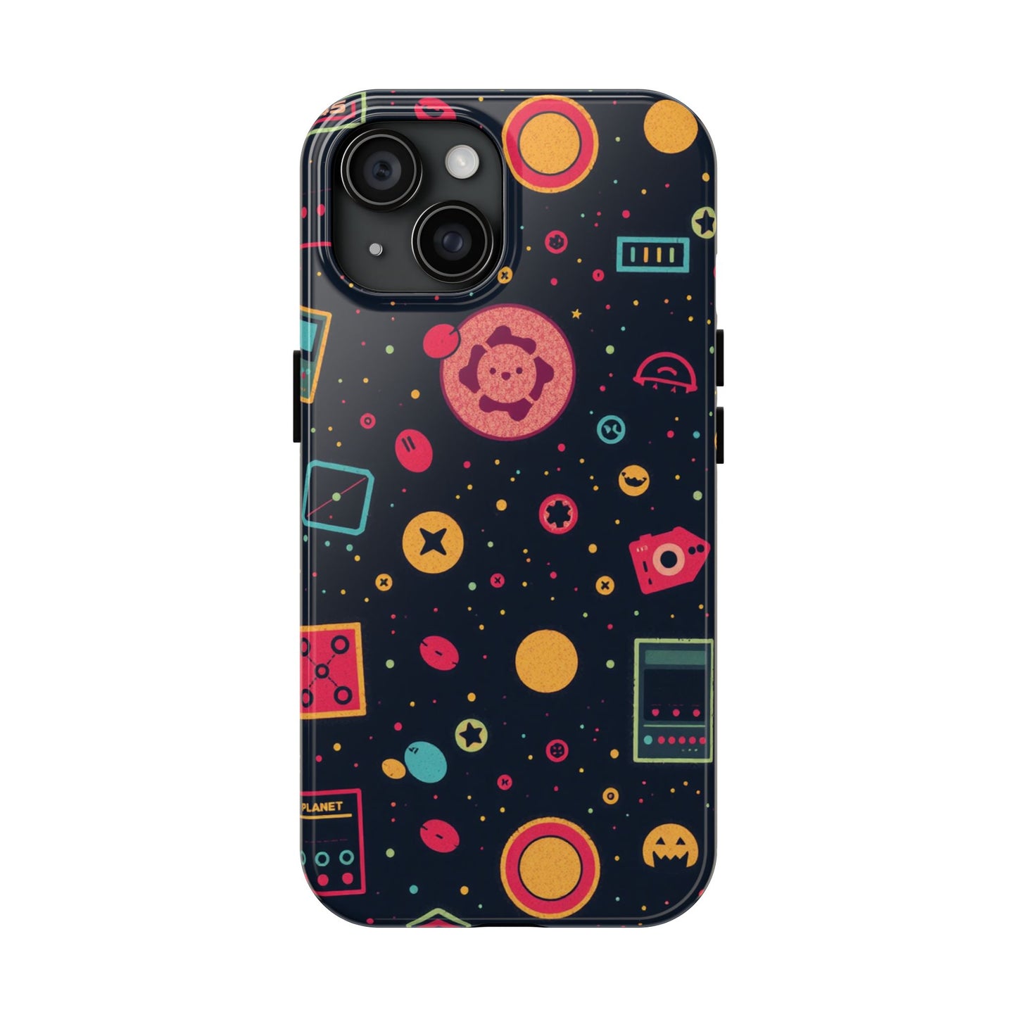 Colorful Space-Themed Tough Phone Case - Fun & Durable Protection for All Ages - for iPhone
