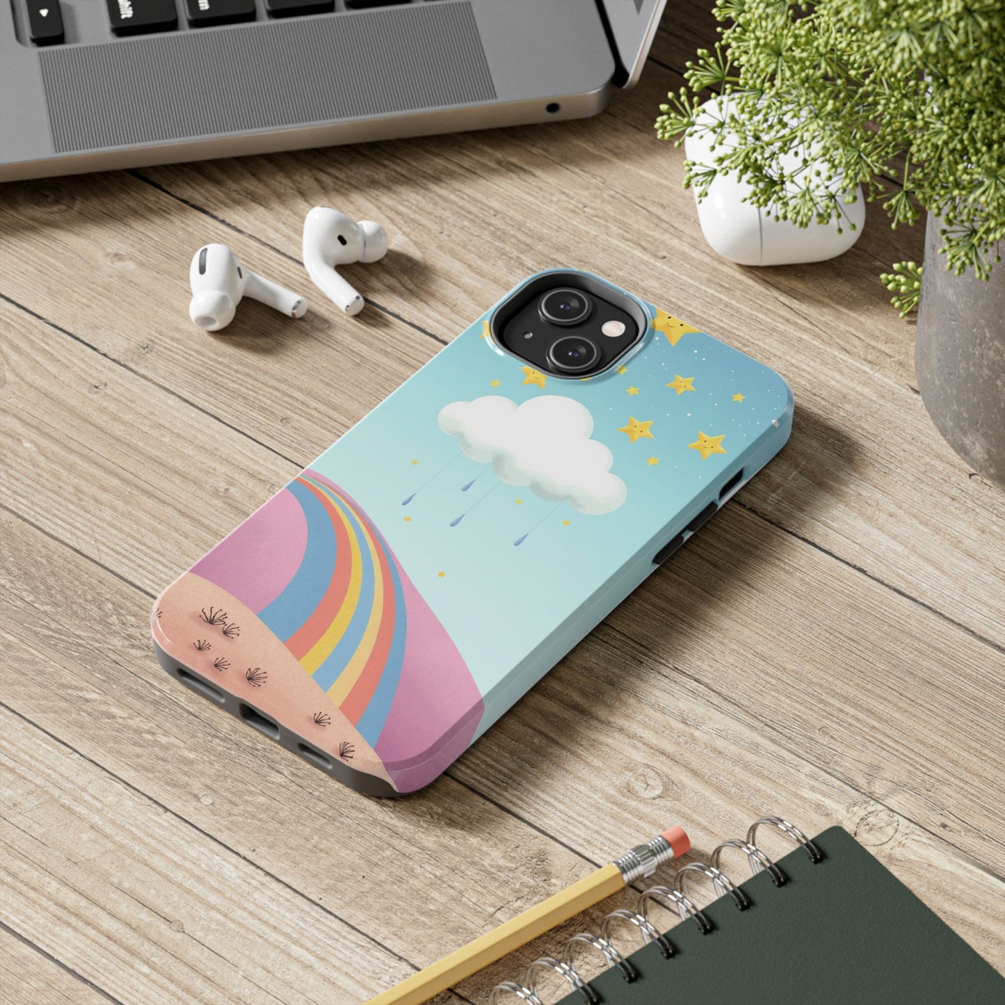 Colorful Rainbow Phone Case - Durable Tough Design for Adventurers