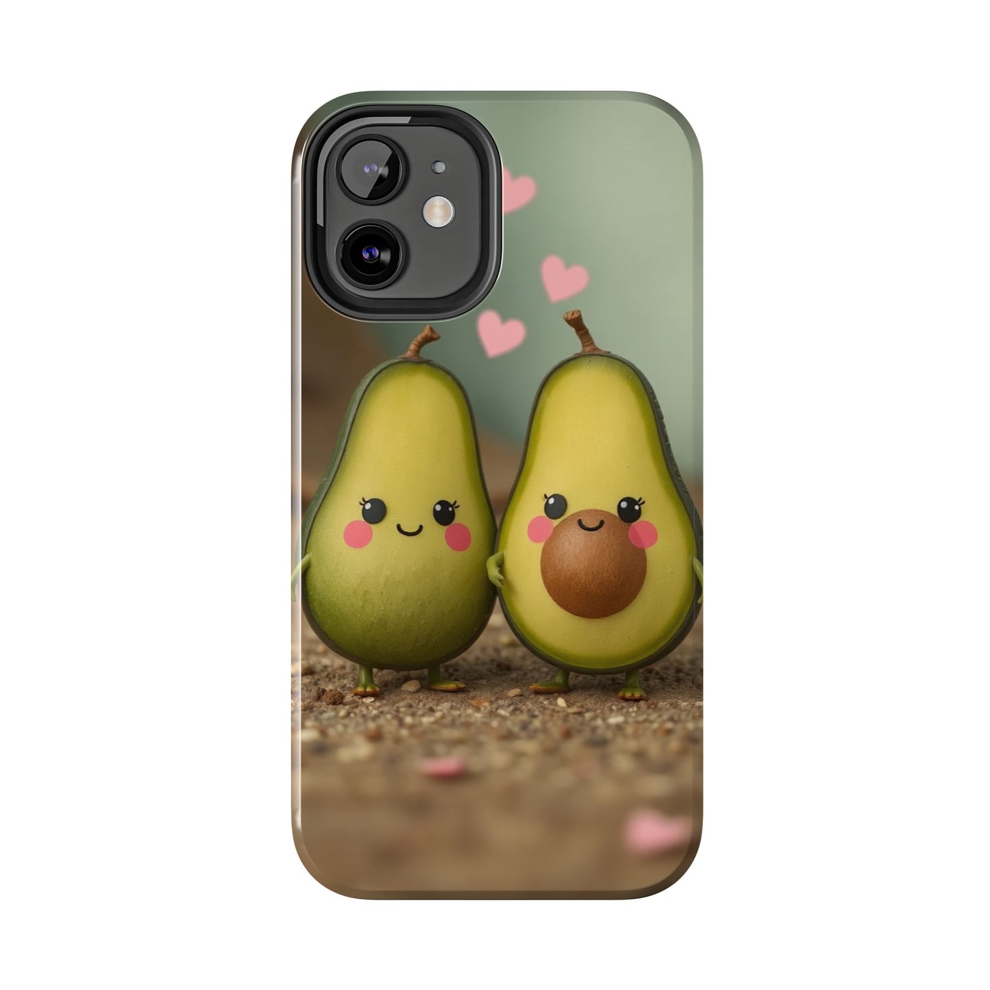 Cute Avocado Phone Case, Funny Tough Case, Quirky Phone Accessory, Gifts for Foodies, Valentine's Day Present