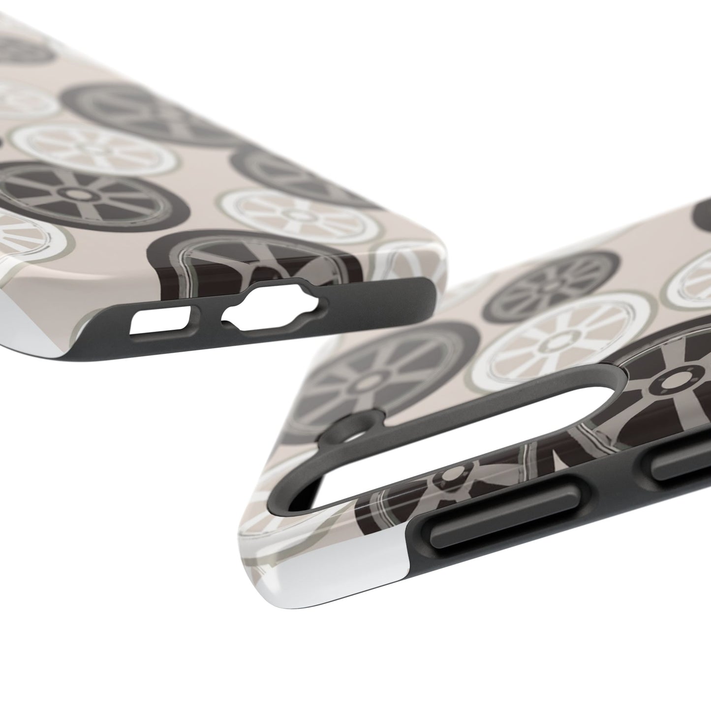 Racing Wheel Design Tough Phone Case – Durable Protection for Automotive Enthusiasts
