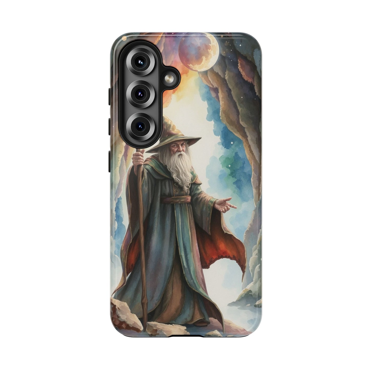Magical Wizard Phone Case - Tough, Durable Phone Cover for Fantasy Lovers, Geek Gift, Unique Design, Celestial Phone Accessory