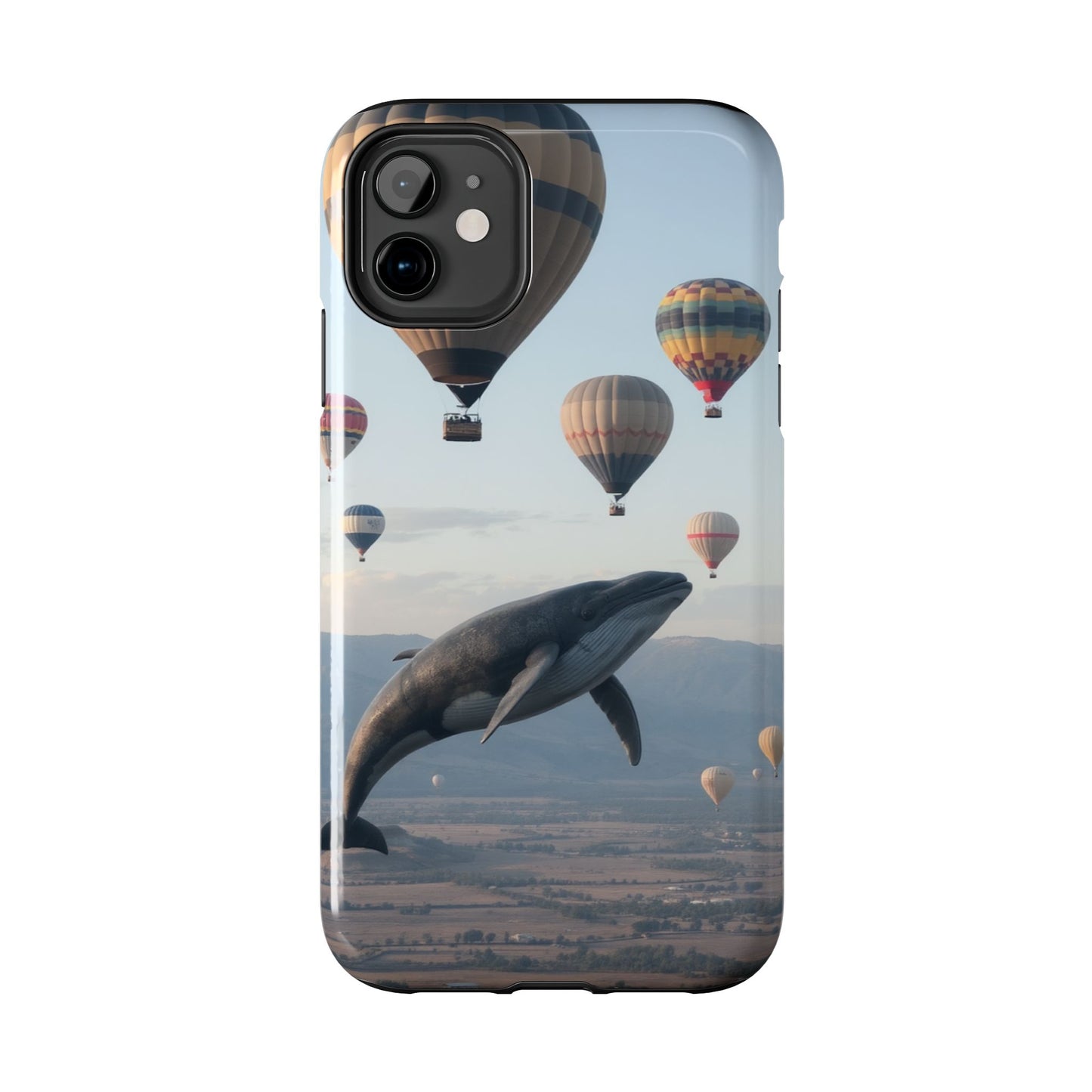 Whale Hot Air Balloon Tough Phone Case - Adventure & Nature Lovers