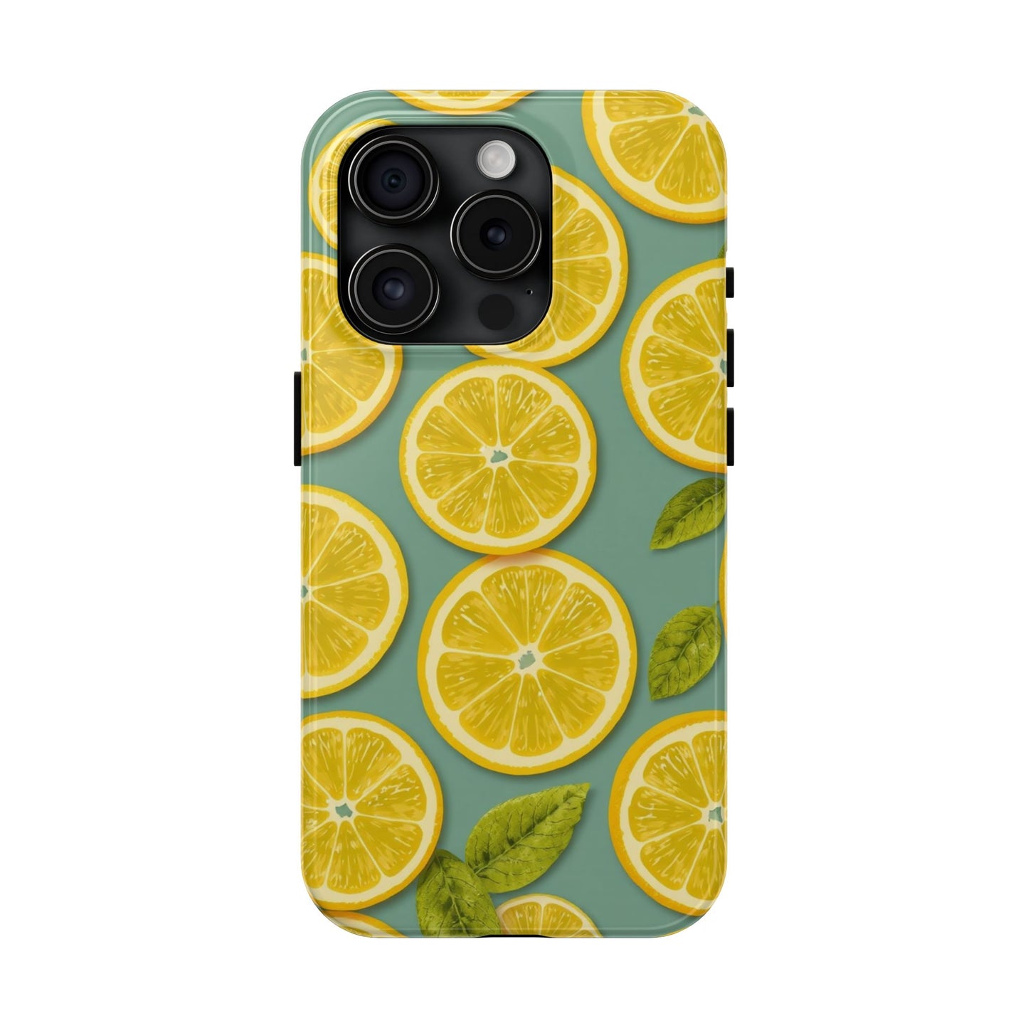 Tough Lemon Pattern Phone Case - Vibrant Citrus Design for Summer Vibes - for iPhone