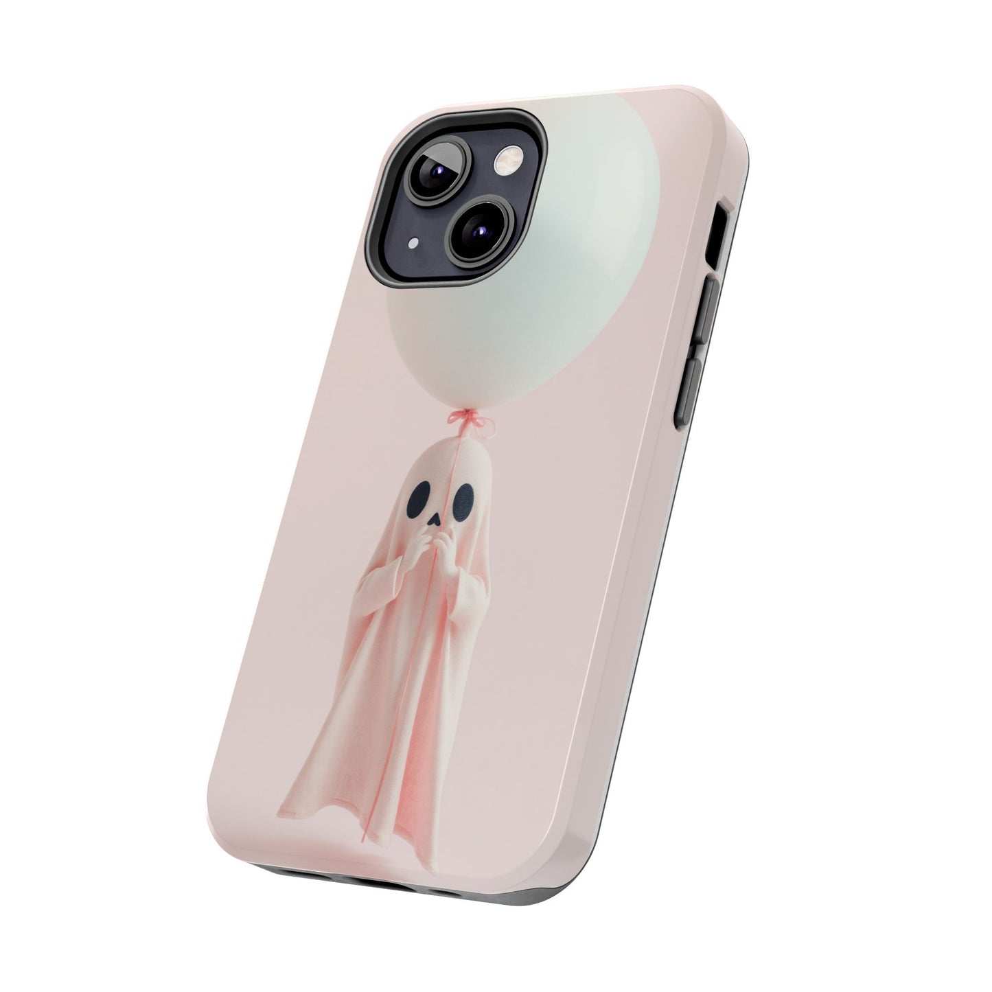 Cute Ghost Phone Case with Balloon - Tough Protection for Spooky Vibes
