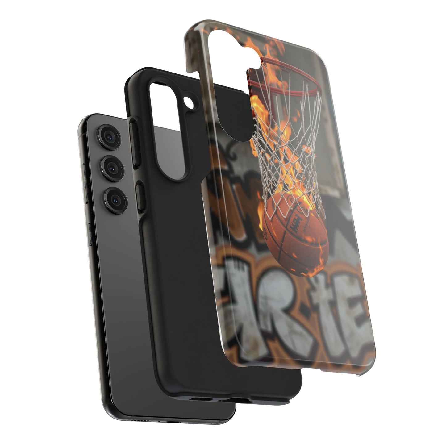 Fire Basketball Tough Phone Case - Durable Sporty Design for Athletes & Fans
