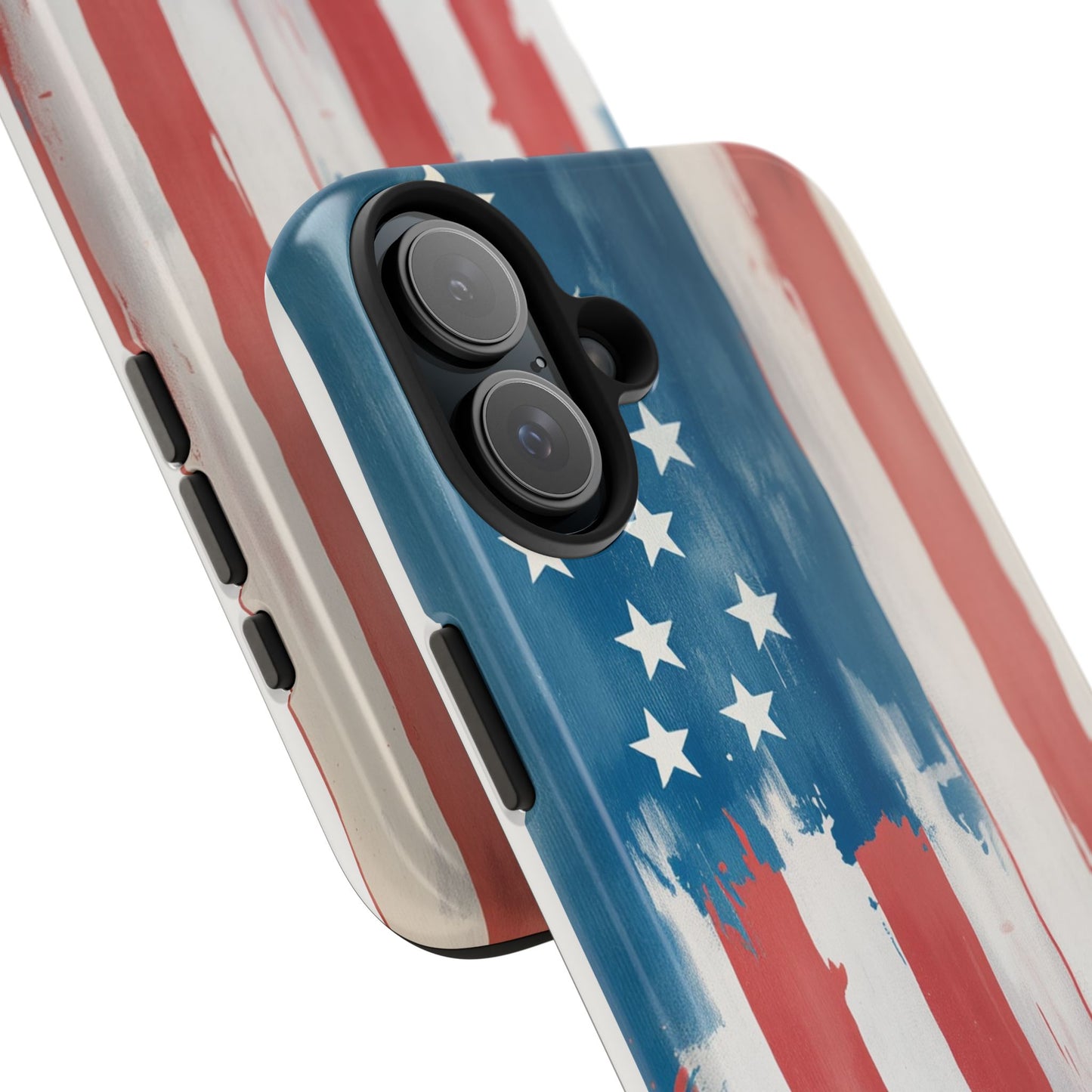 Patriotic Tough Phone Cases - Abstract USA Flag Design for Durable Protection - for iPhone