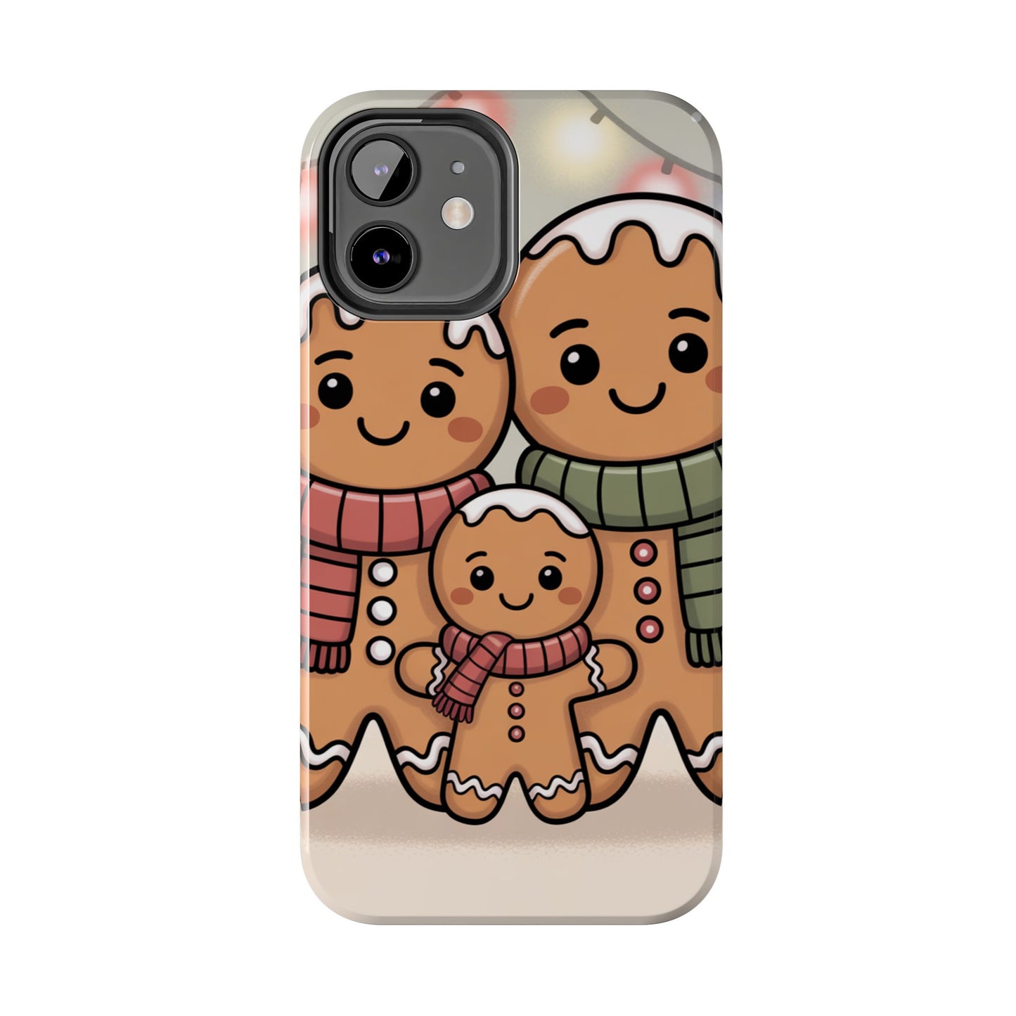 Gingerbread Cartoon Family Tough Phone Case – Festive Holiday Protection