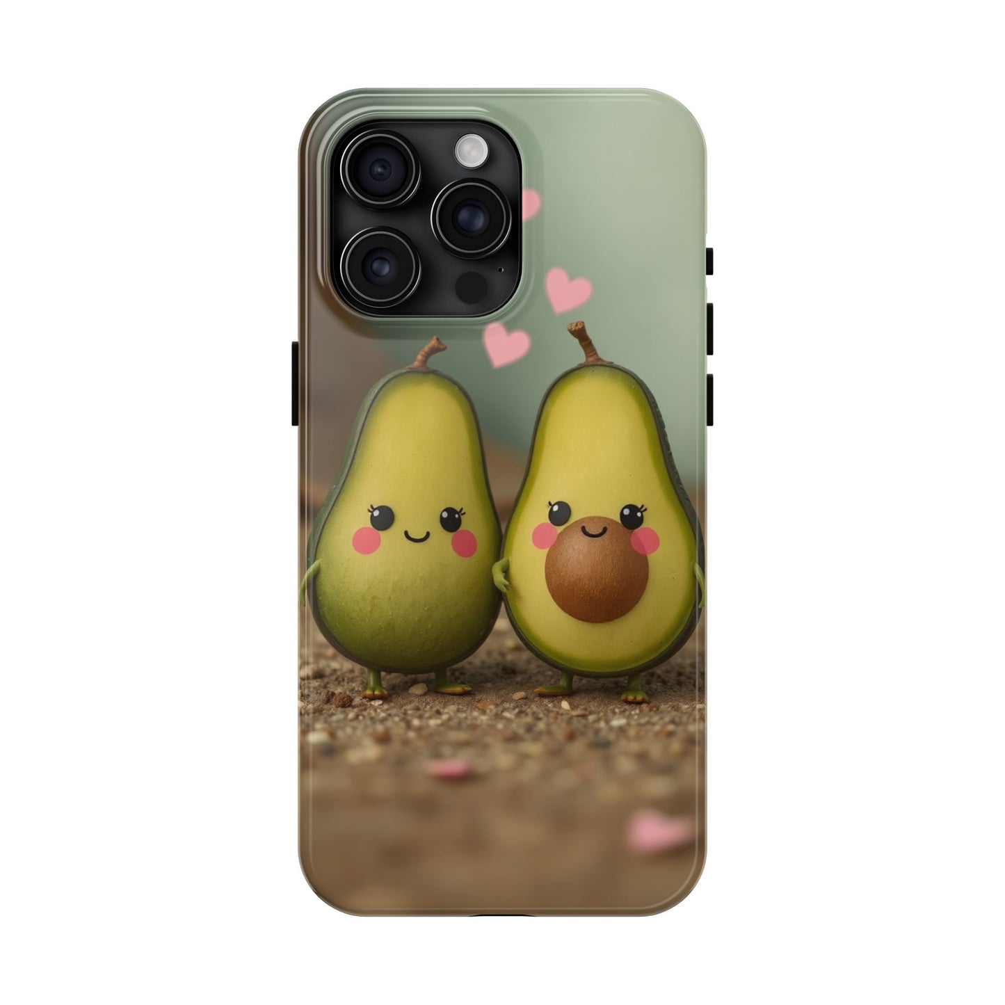 Cute Avocado Phone Case, Funny Tough Case, Quirky Phone Accessory, Gifts for Foodies, Valentine's Day Present