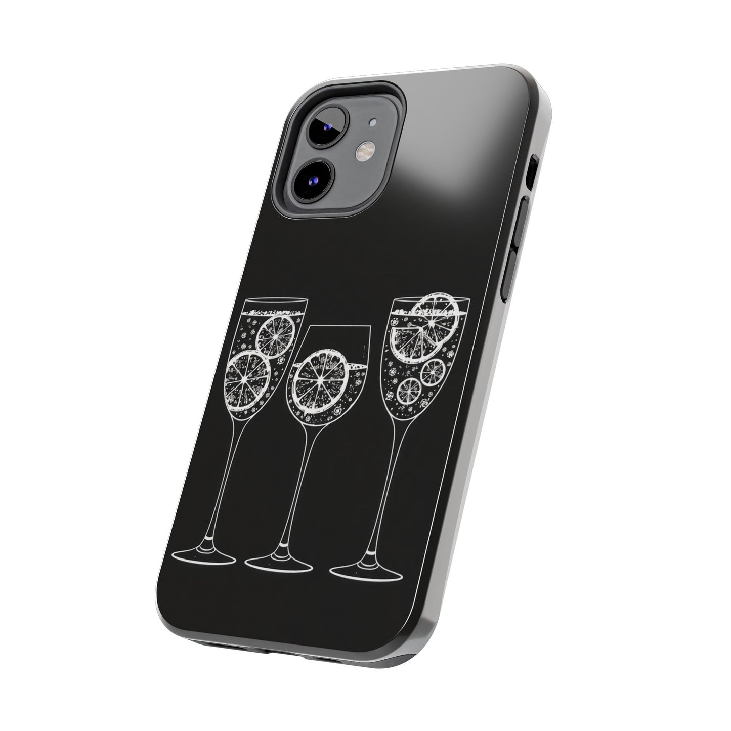Stylish Tough Phone Cases with Citrus Glass Design, Protective Cases for Parties, Summer Events, and Everyday Use