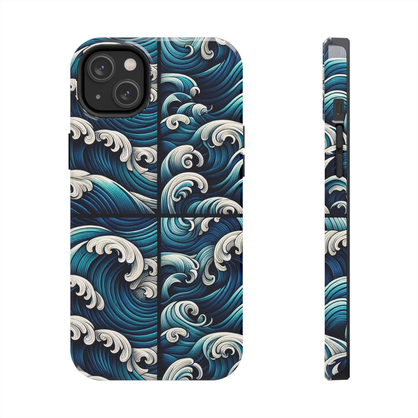 Ocean Waves Tough Phone Case - Durable Protection with Artistic Design - for iPhone