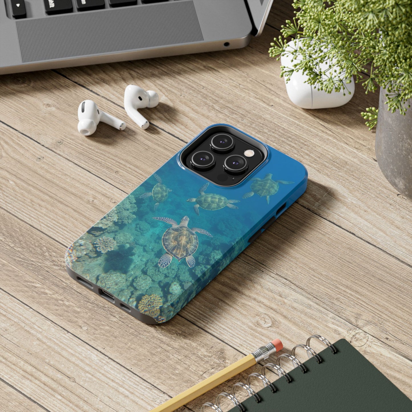 Ocean Turtle Tough Phone Cases - Durable Protection with Marine Art