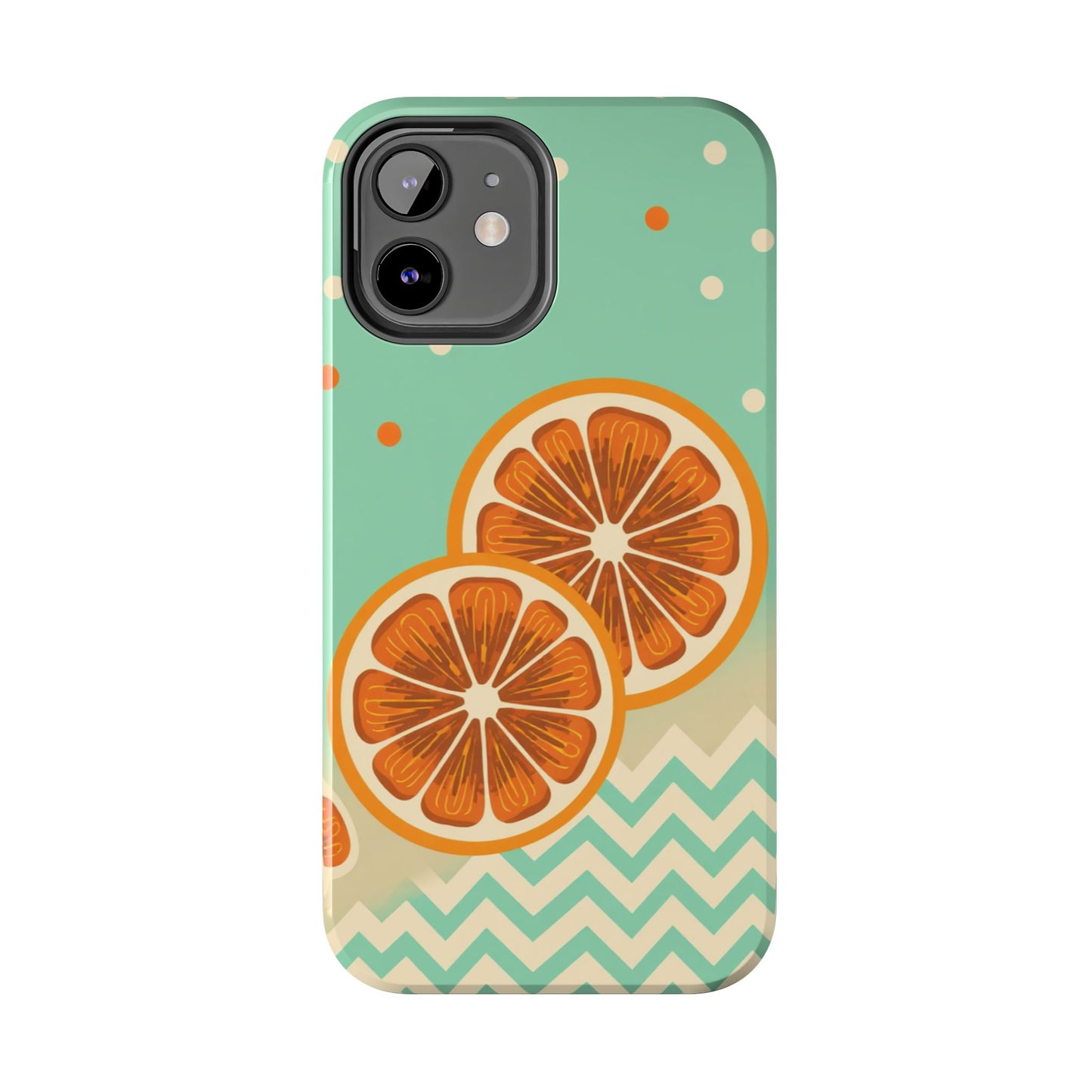 Citrus Vibe Tough Phone Case - Fun Orange Slice Design