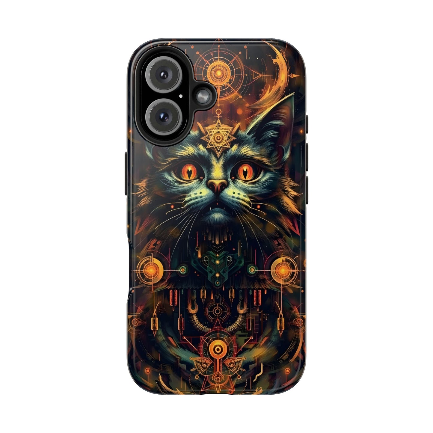 Mystical Cat Queen Tough Phone Case – Unique Protection for Cat Lovers - for iPhone