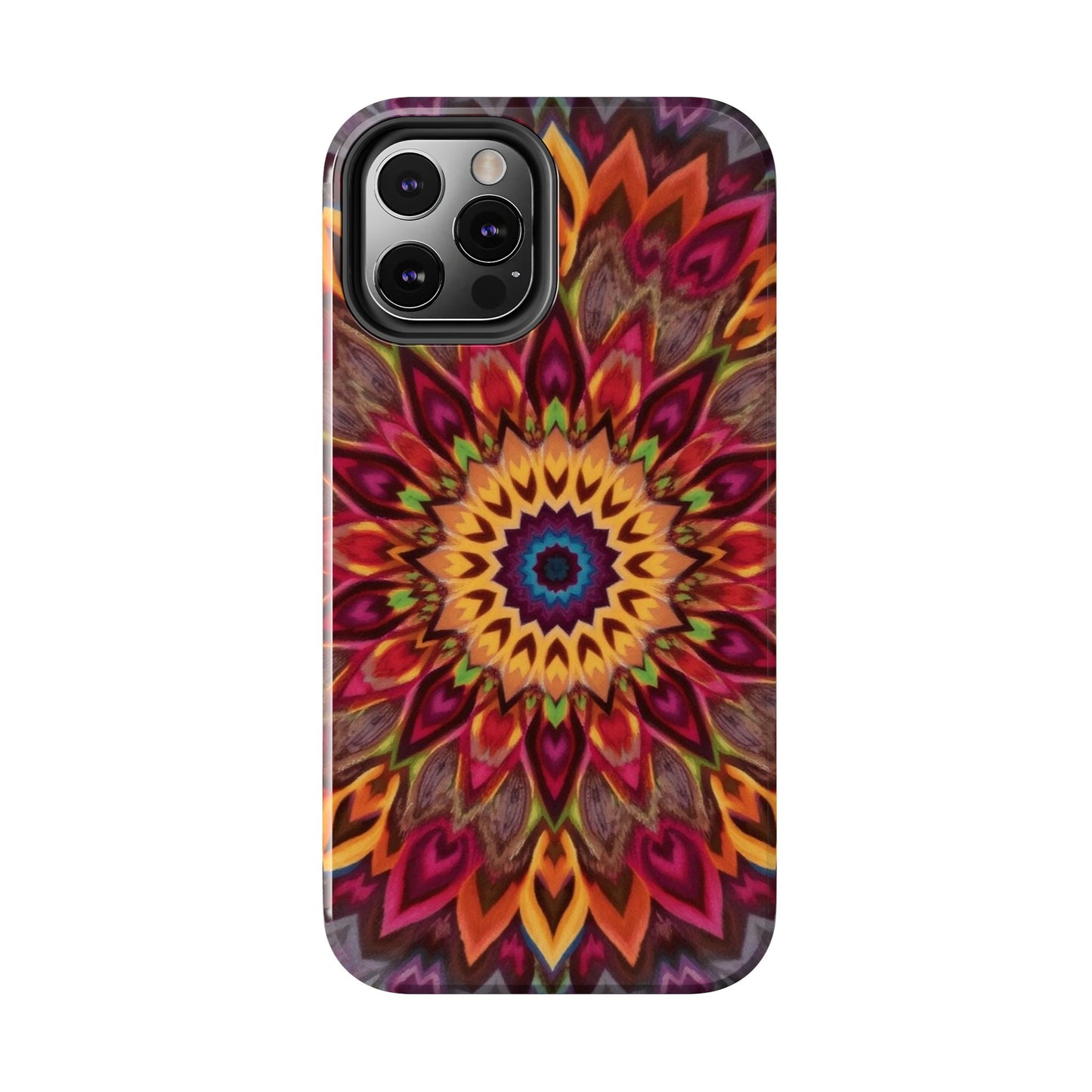 Vibrant Floral Mandala Tough Phone Case | Stylish and Durable Protection - for iPhone