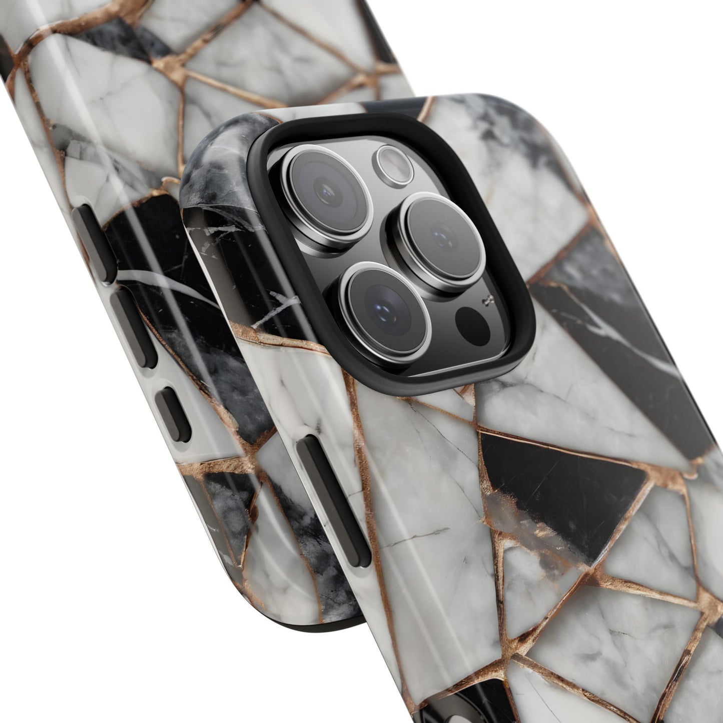 Elegant Marble Tough Phone Case - Stylish Protection for iPhone