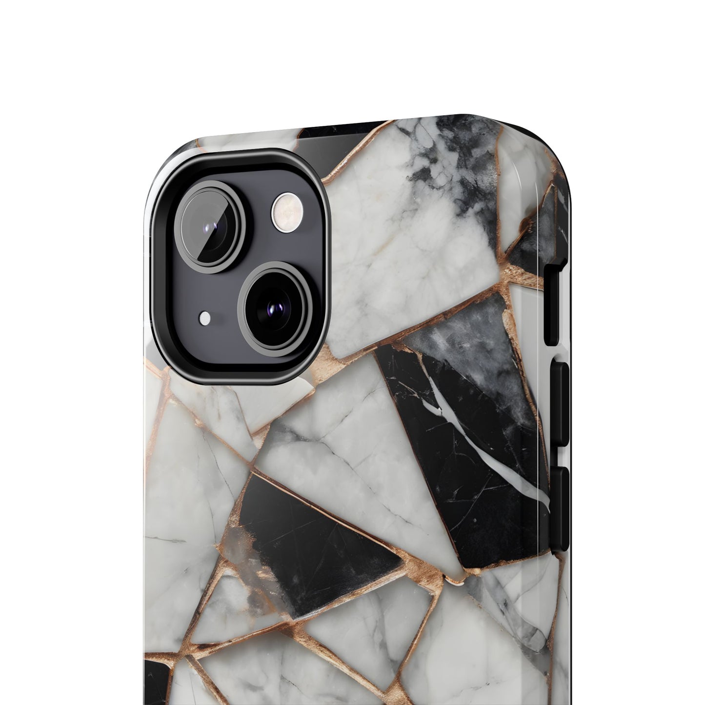 Elegant Marble Tough Phone Case - Stylish Protection for iPhone