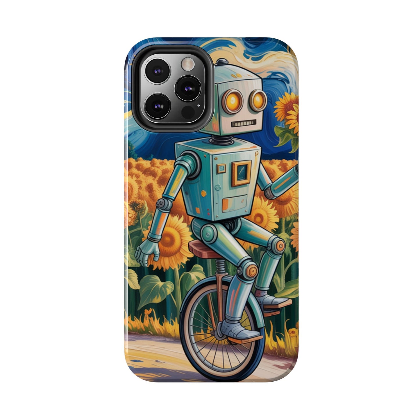 Robot Cycle Tough Phone Case - Durable & Unique Design