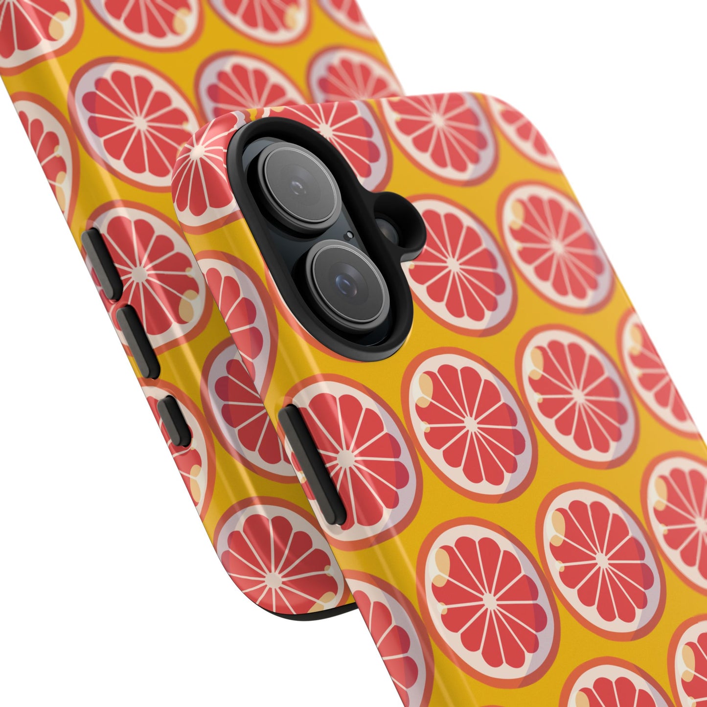 Citrus Pattern Tough Phone Case - Bright Grapefruit Design - for iPhone