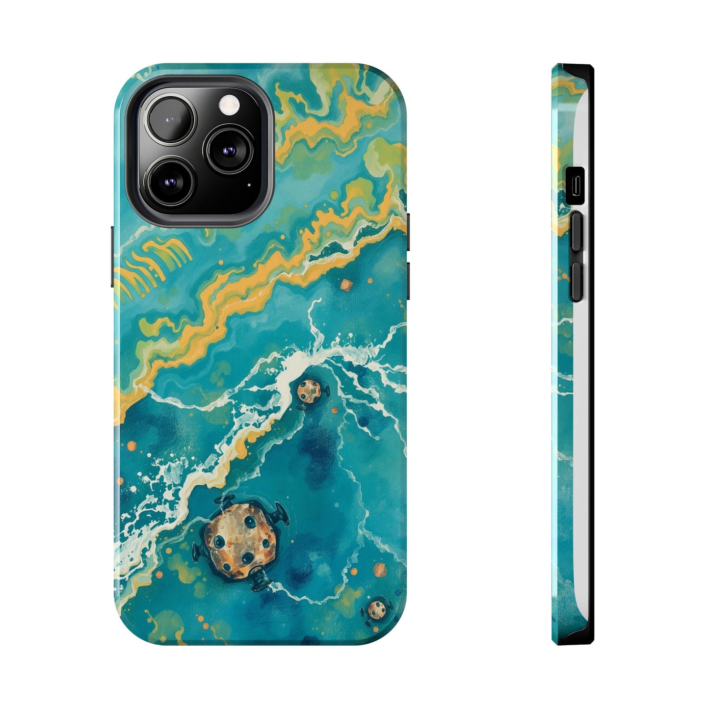 Ocean Wave Tough Phone Case – Durable Protection with Abstract Art Design