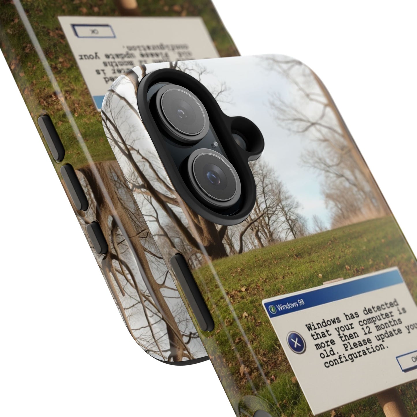 Durable Phone Case with Windows 98 Error Message Design - Perfect Gift for Tech Lovers