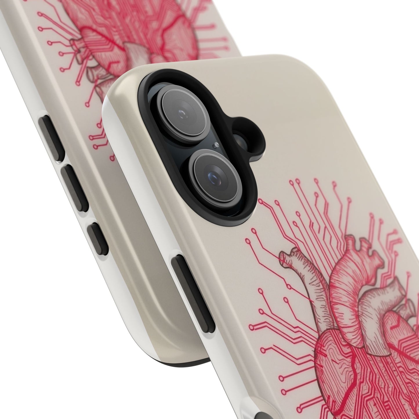 Heart Circuit Tough Phone Case – Unique Tech-Inspired Design for Tech Lovers