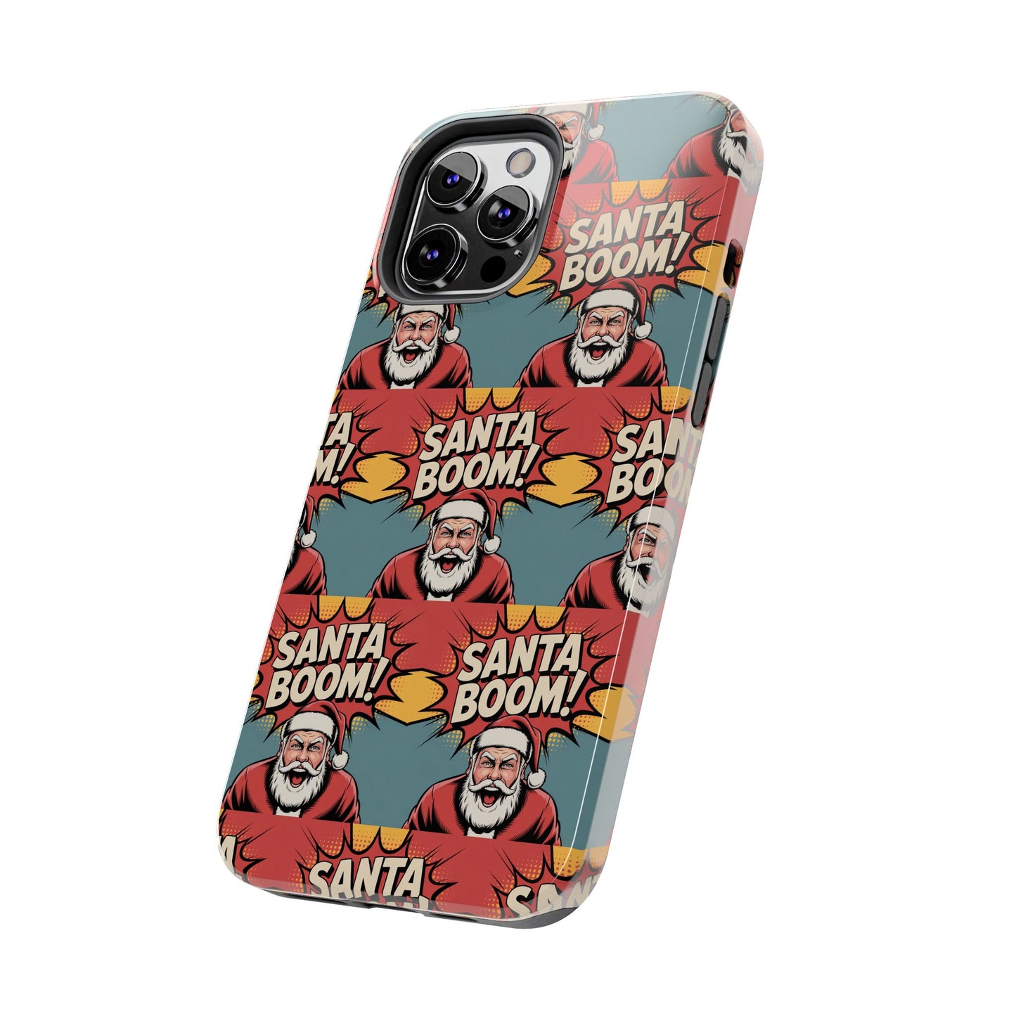 Festive Santa Boom Pattern Tough Phone Case