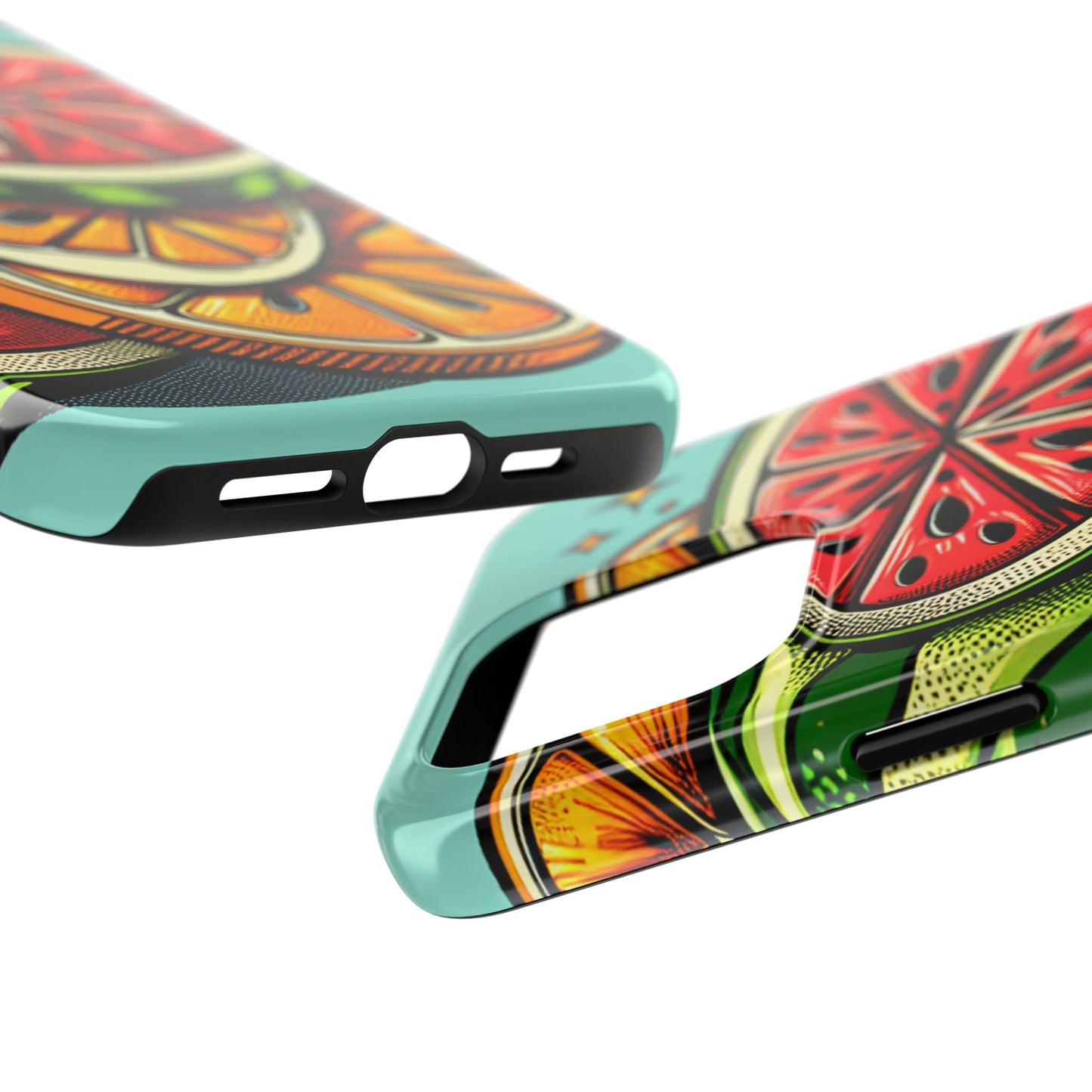 Vibrant Citrus Tough Phone Case - Fruit Slice Design - for iPhone