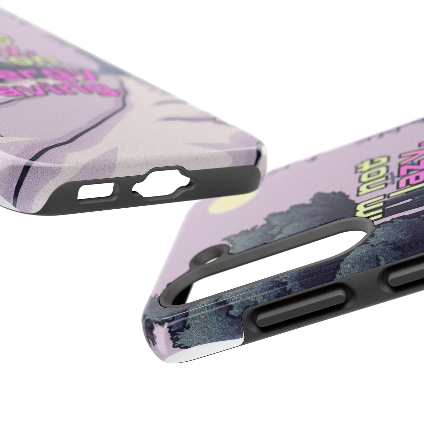 Humorous Tough Phone Case – "I'm Not Lazy, I'm On Energy Saving"