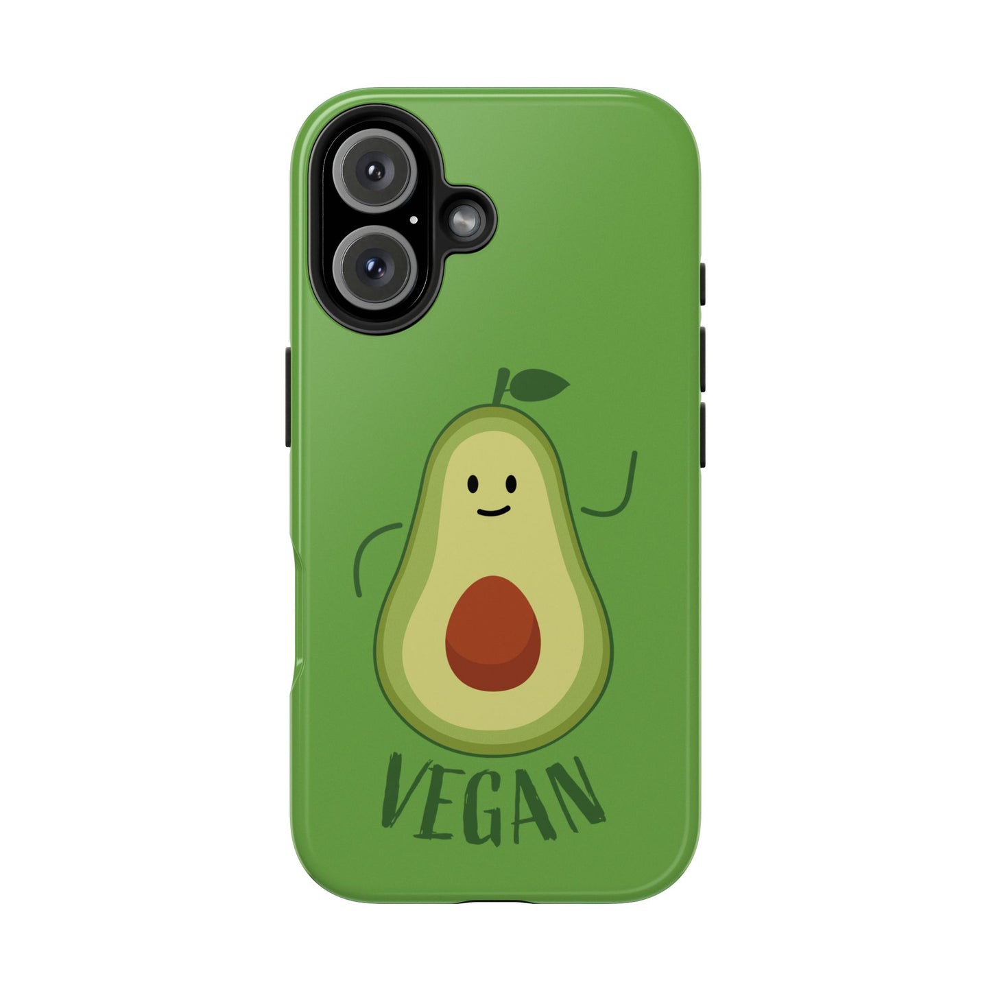 Vegan Avocado Tough Phone Case - Cute & Durable Phone Cover - for iPhone
