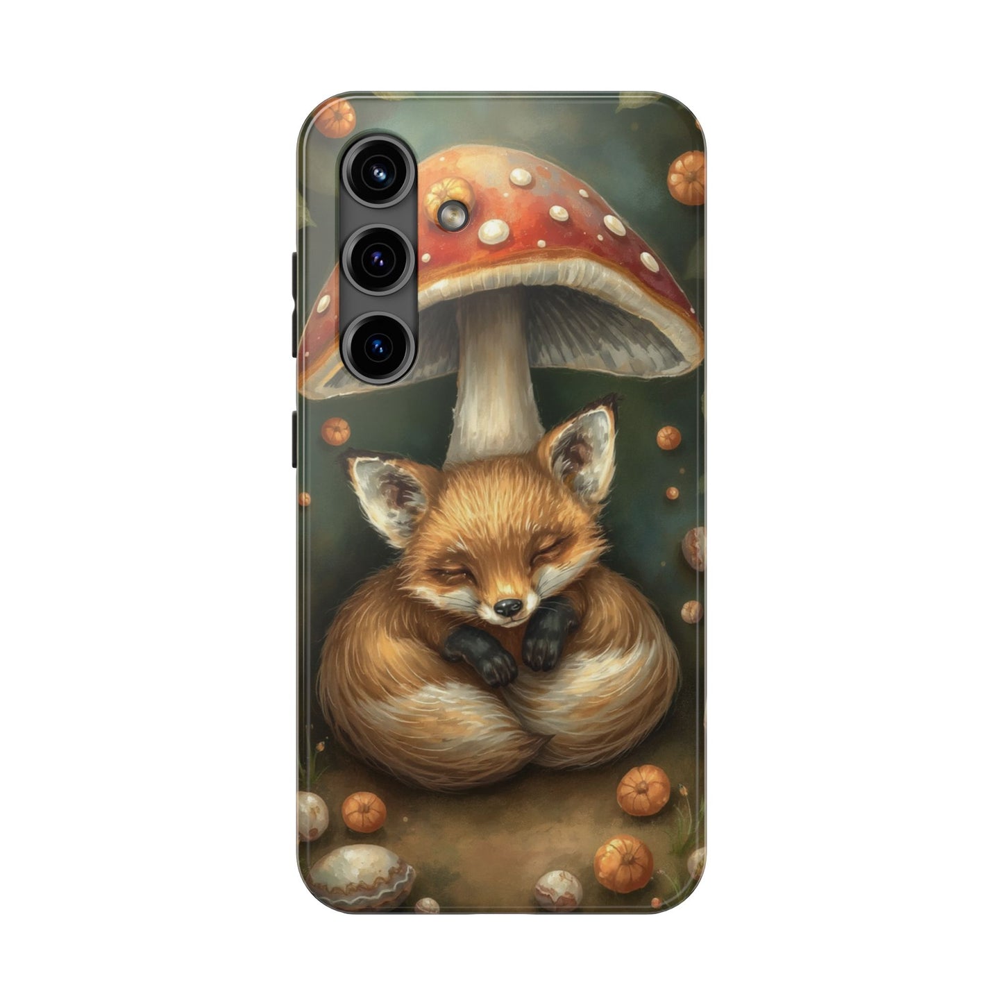 Cute Fox & Mushroom Phone Case - Tough Protective Cover