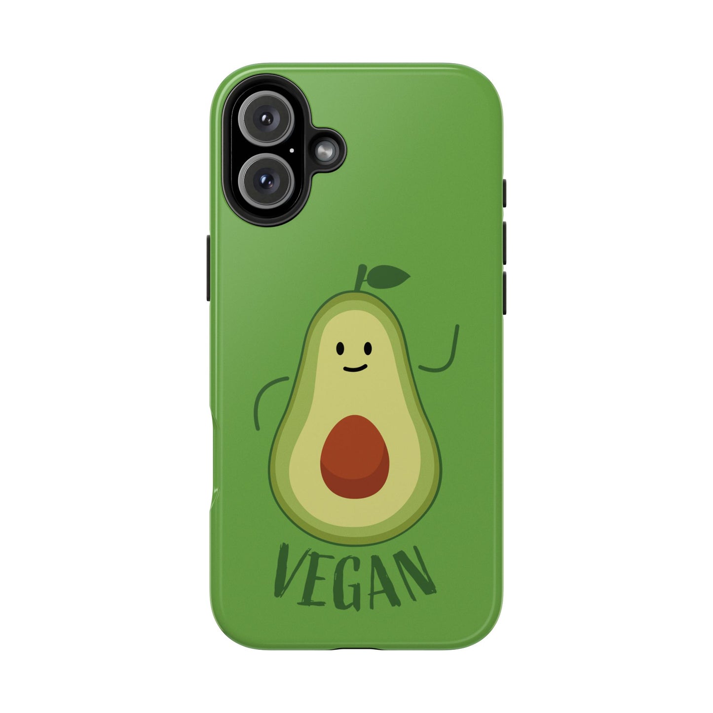 Vegan Avocado Tough Phone Case - Cute & Durable Phone Cover - for iPhone