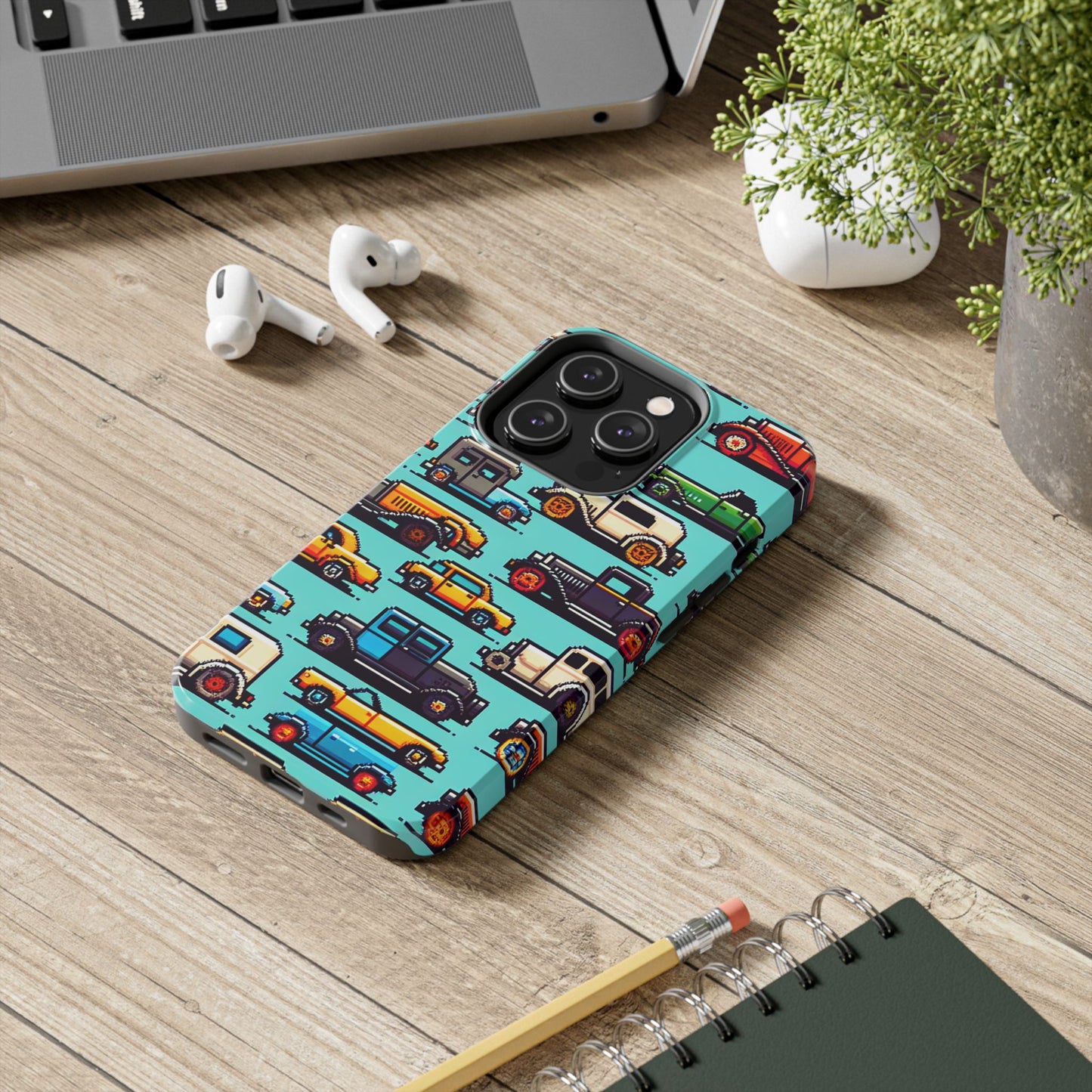 Retro Car Pixel Art Tough Phone Case - Durable & Stylish Protection - for iPhone