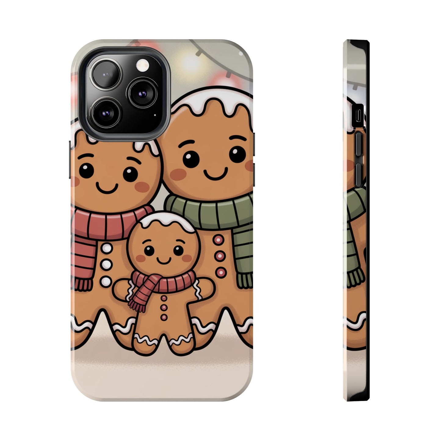 Gingerbread Cartoon Family Tough Phone Case – Festive Holiday Protection