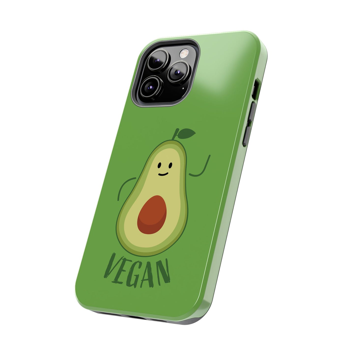 Vegan Avocado Tough Phone Case - Cute & Durable Phone Cover - for iPhone