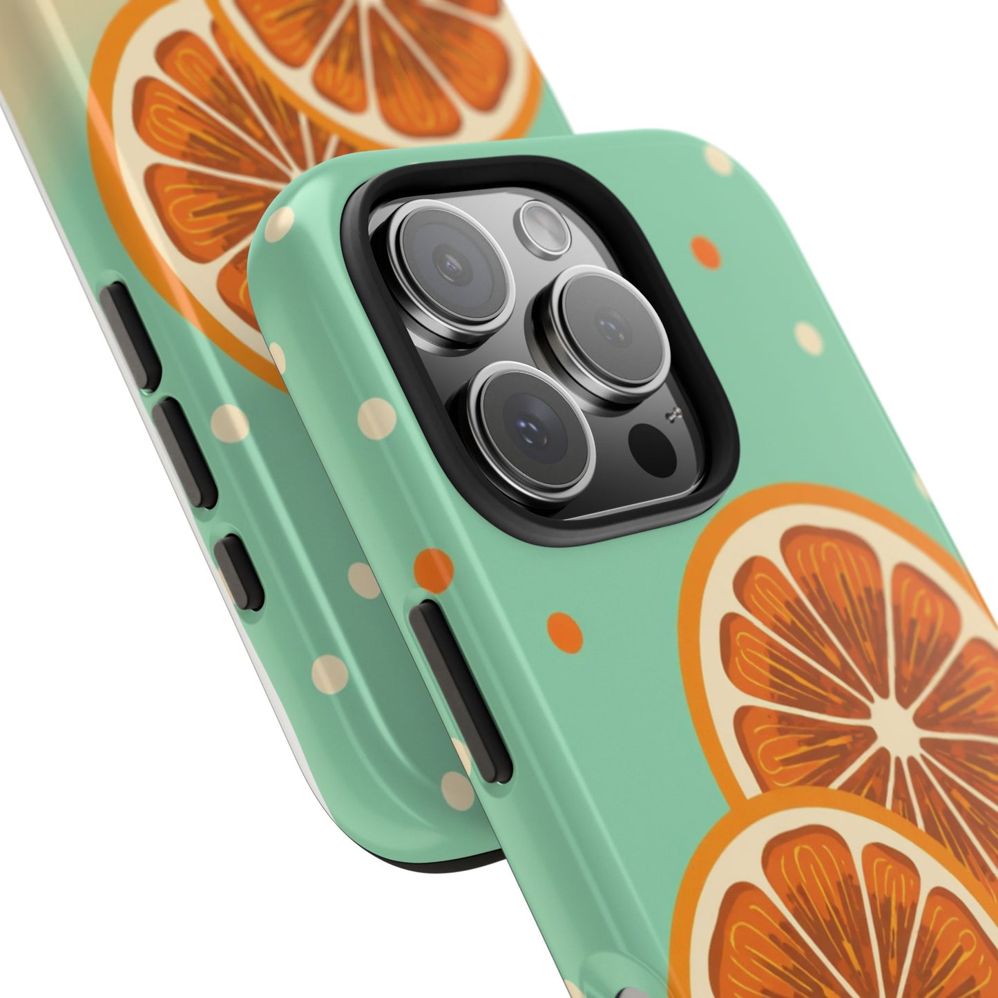 Citrus Vibe Tough Phone Case - Fun Orange Slice Design